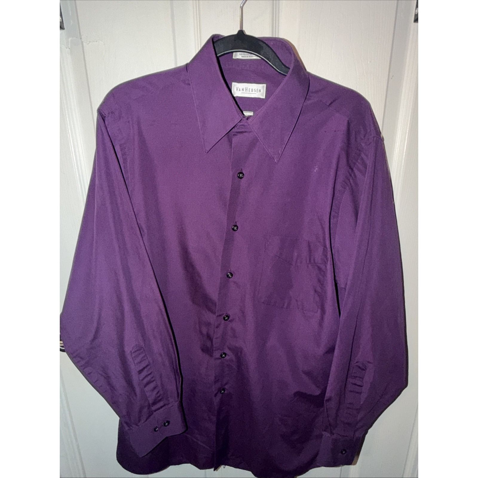 Van Heusen Van Heusen Purple Dress Shirt Medium Size US M / EU 48-50 / 2 - 1 Thumbnail