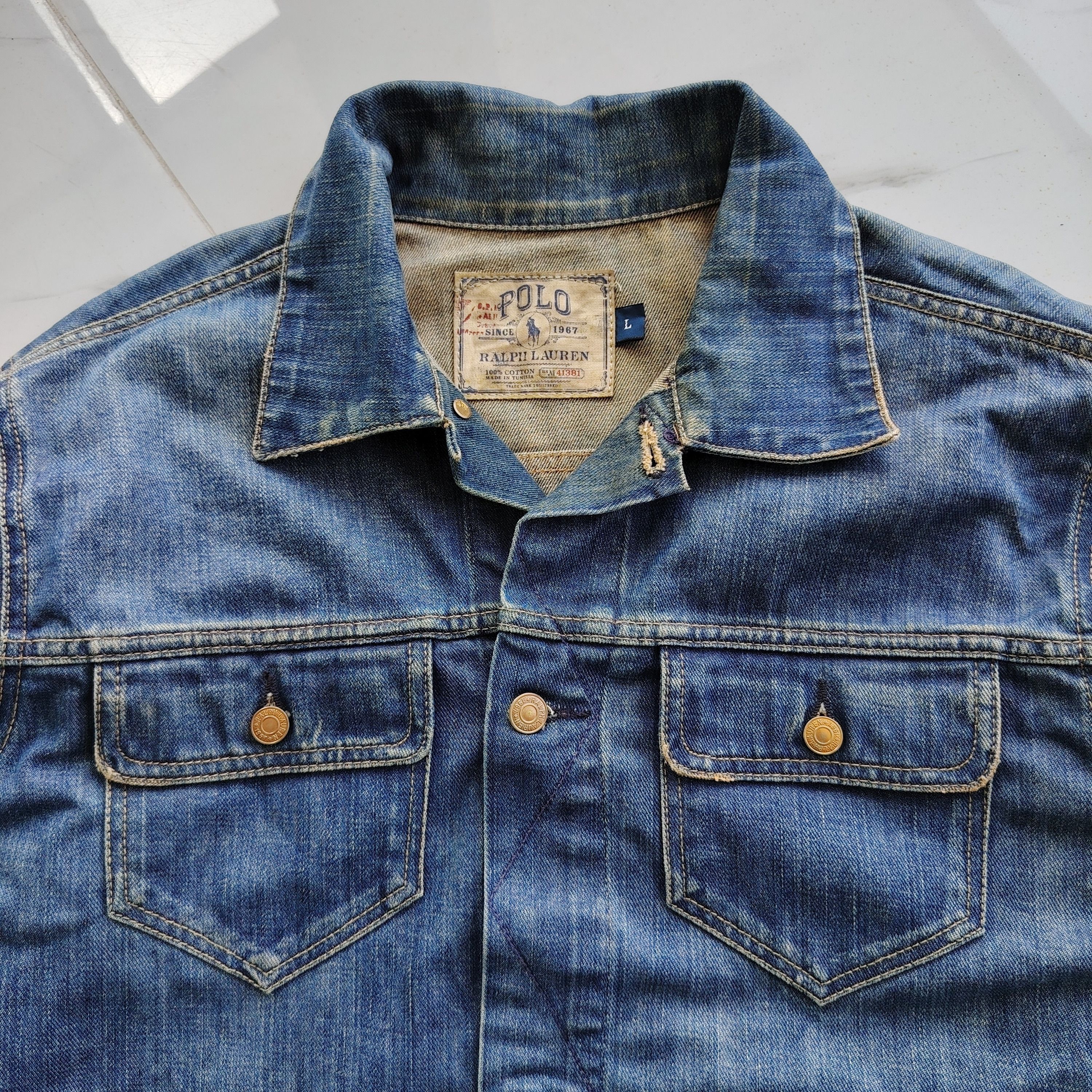 Polo Ralph Lauren Polo Ralph Lauren RL Blue Denim Jeans Jacket Classic Size US L / EU 52-54 / 3 - 2 Thumbnail