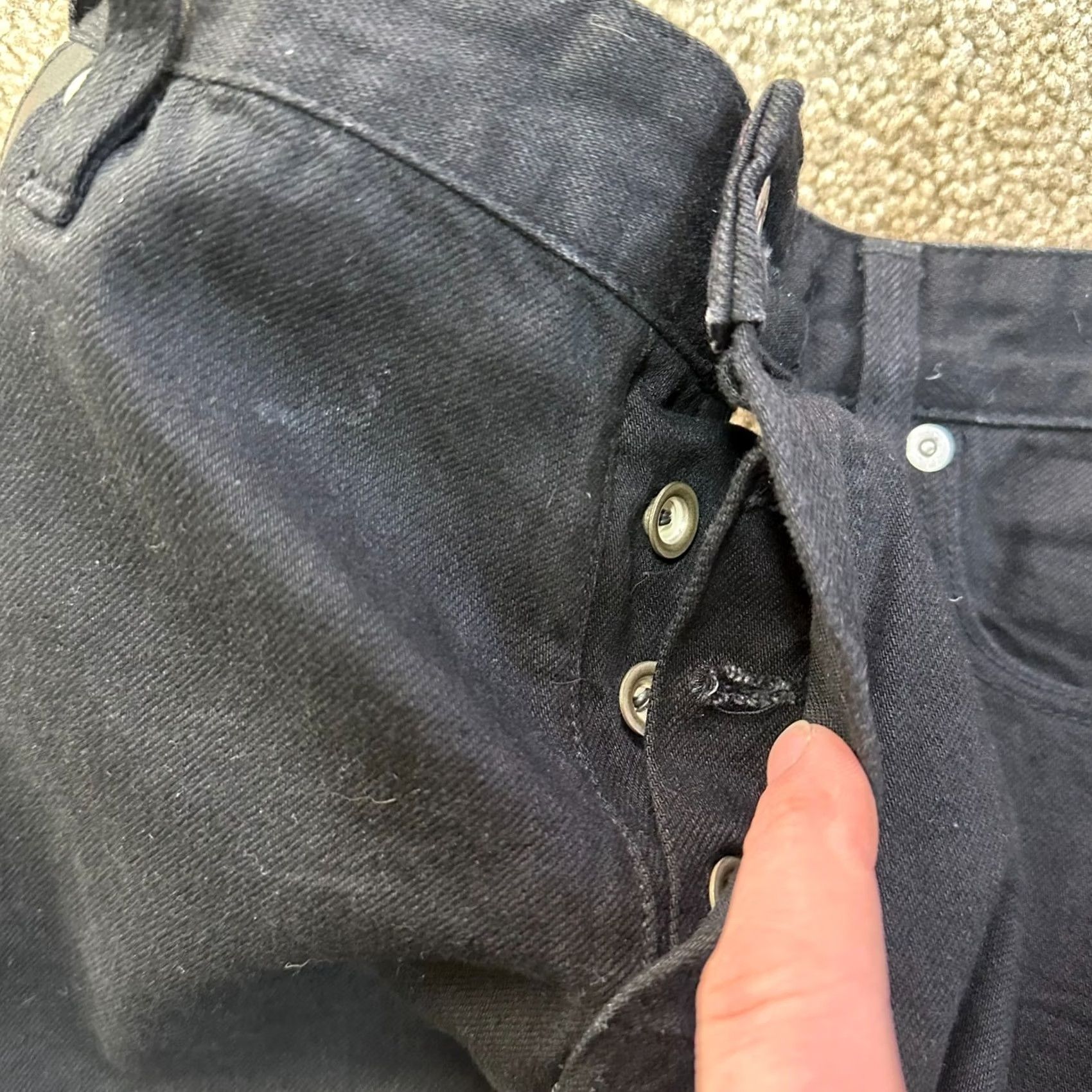 Paul Smith Paul Smith Jeans Button Fly 34x32 Slim Straight Black Denim Mens Regular Jeans Size US 34 / EU 50 - 5 Thumbnail