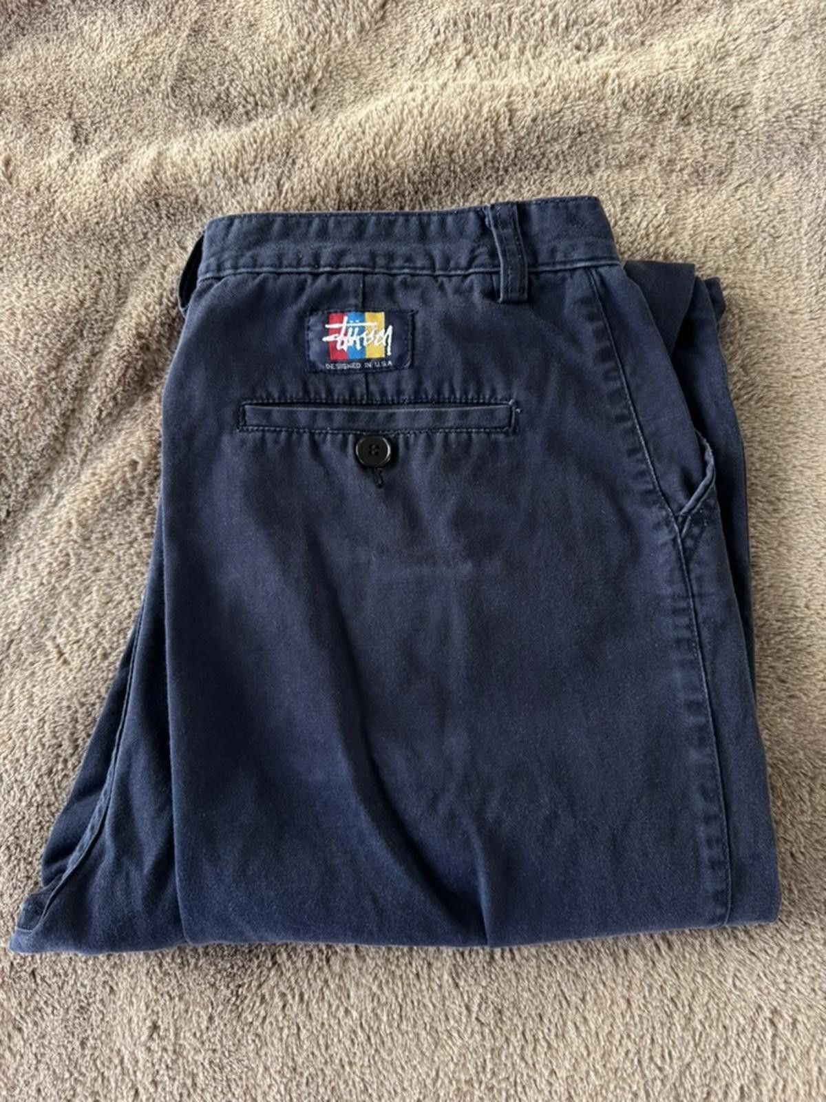 Stussy Stussy Navy Blue Cotton Pants Size US 32 / EU 48 - 7 Thumbnail