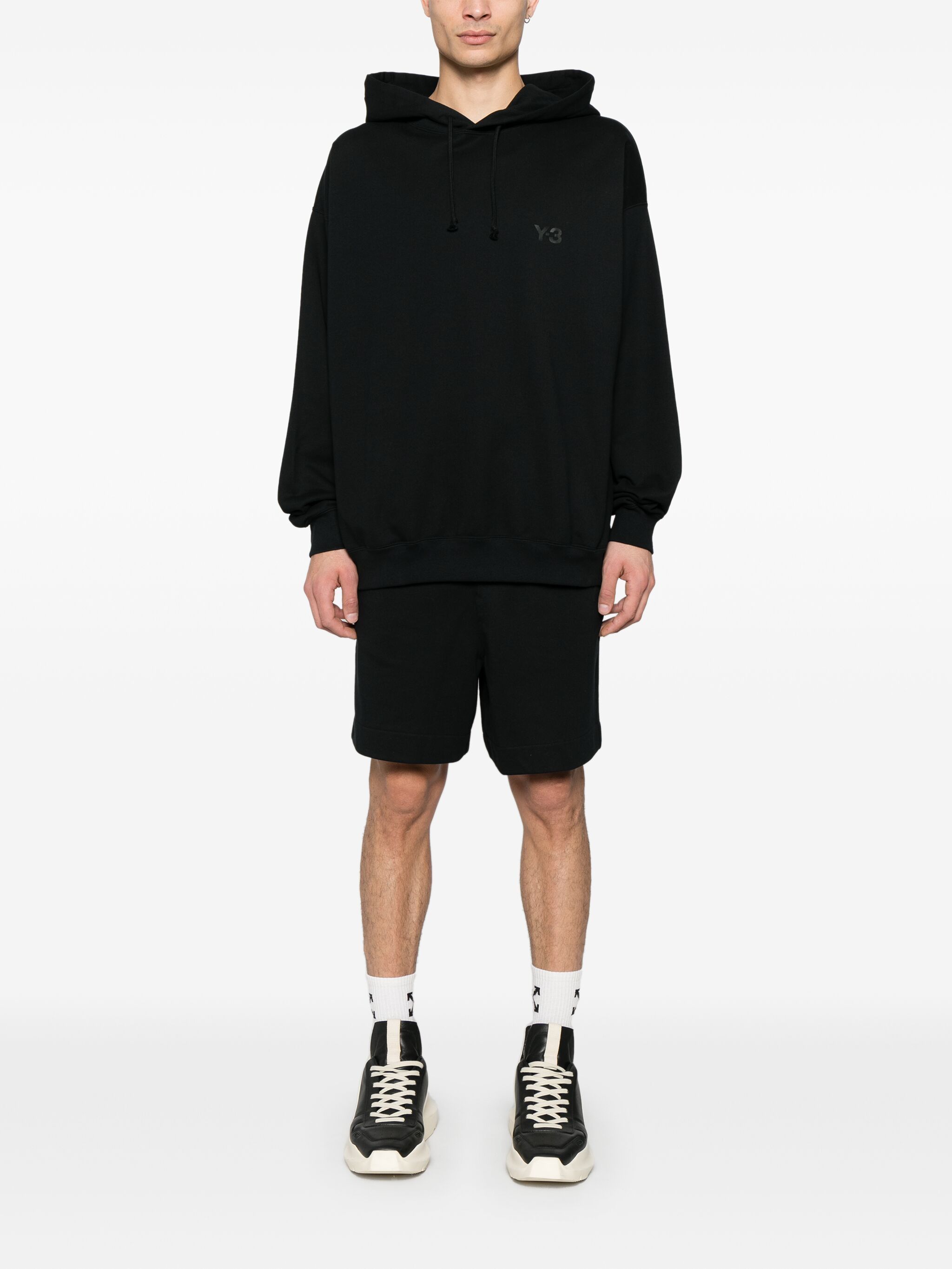 Y-3 o1s22i1n0125 Cotton Hoodie in Black Size US M / EU 48-50 / 2 - 2 Thumbnail