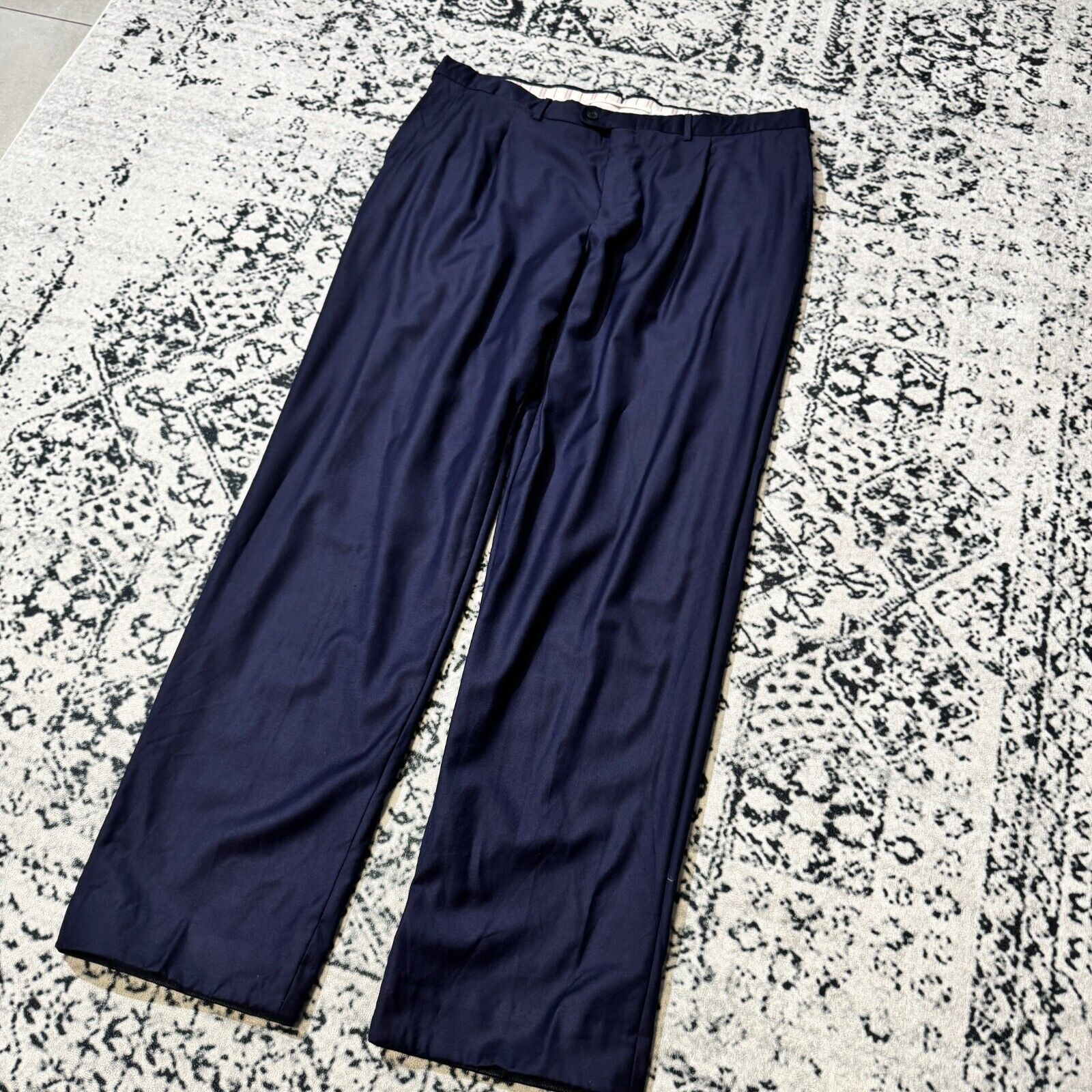 Ermenegildo Zegna × Vintage Ermenegildo Zegna Navy Blue Wool Suit Pants Size 62 IT Size US 40 / EU 56 - 2 Thumbnail