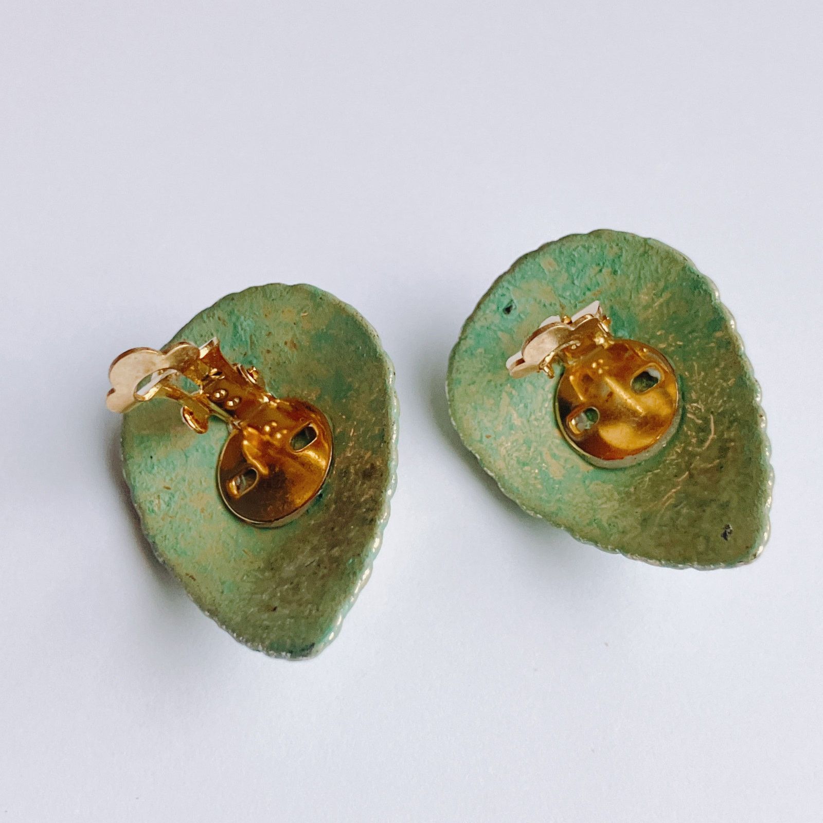 Vintage VTG 80s Mint Green Clip On Earrings Teardrop Reflective Size ONE SIZE - 9 Thumbnail