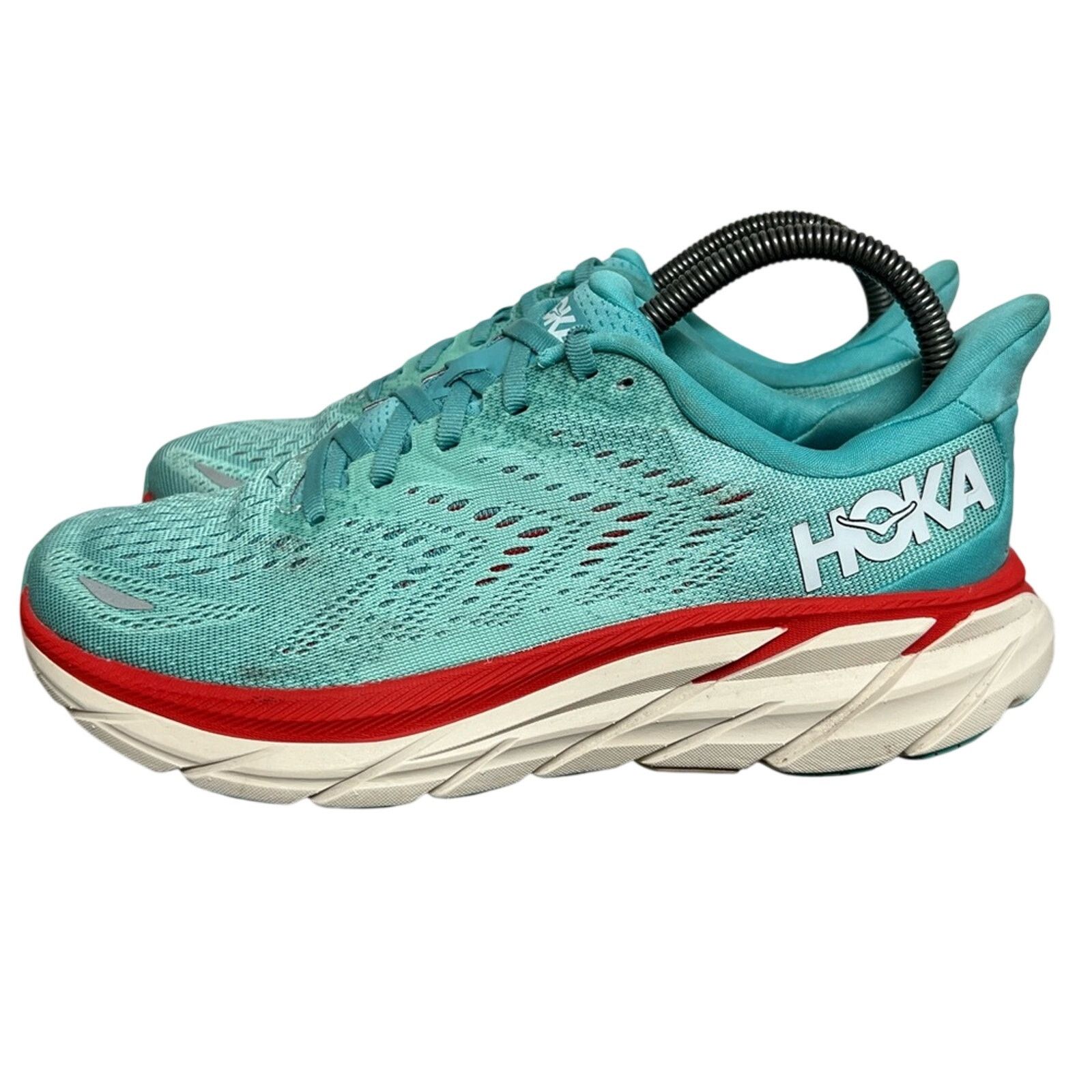 Hoka HOKA Clifton 8 Women’s Size 7.5 B Aquarelle/Eggshell Shoes Size US 7.5 / IT 37.5 - 1 Thumbnail