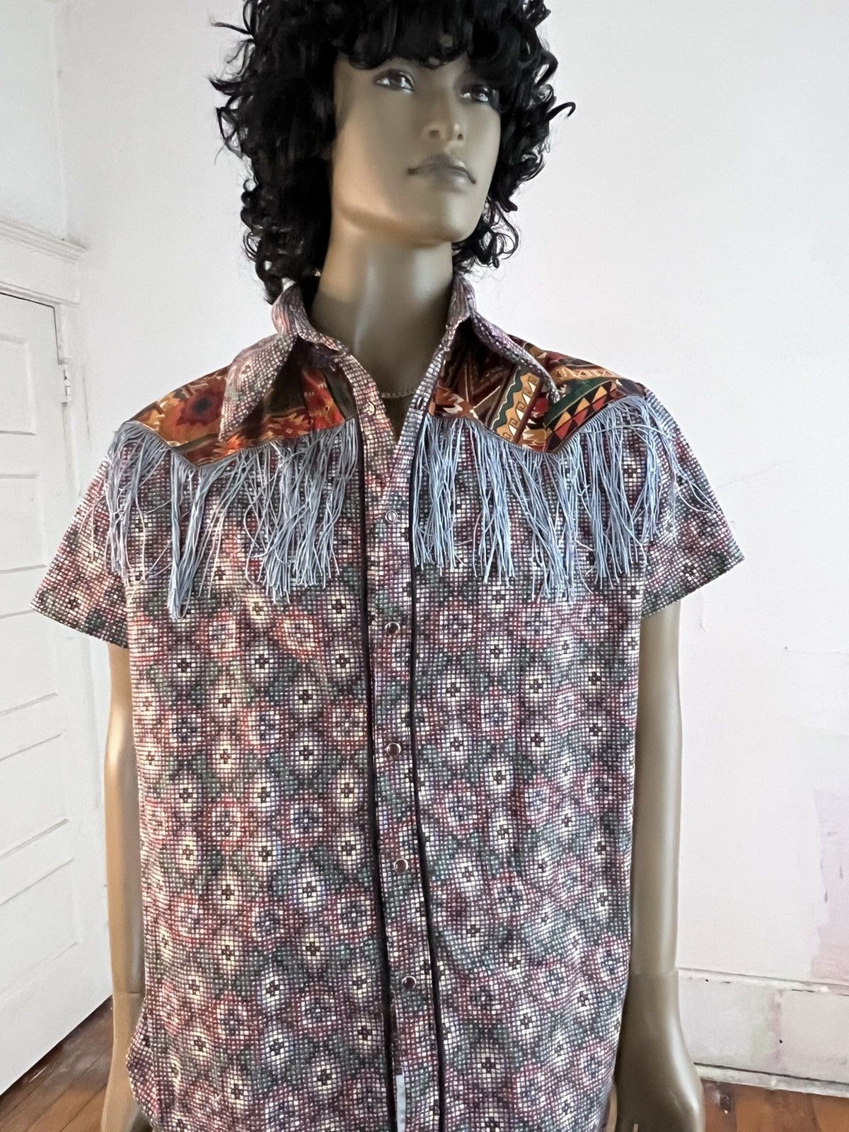 Other Fringe Cowboy Shirt L snap by A Herman USA Size US L / EU 52-54 / 3 - 2 Thumbnail