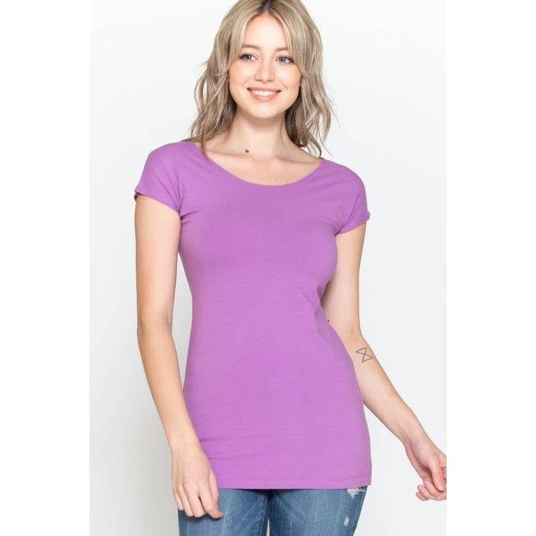 Other Cotton Span Round Neck Cap Sleeve Top Small Size S / US 4 / IT 40 - 1 Thumbnail