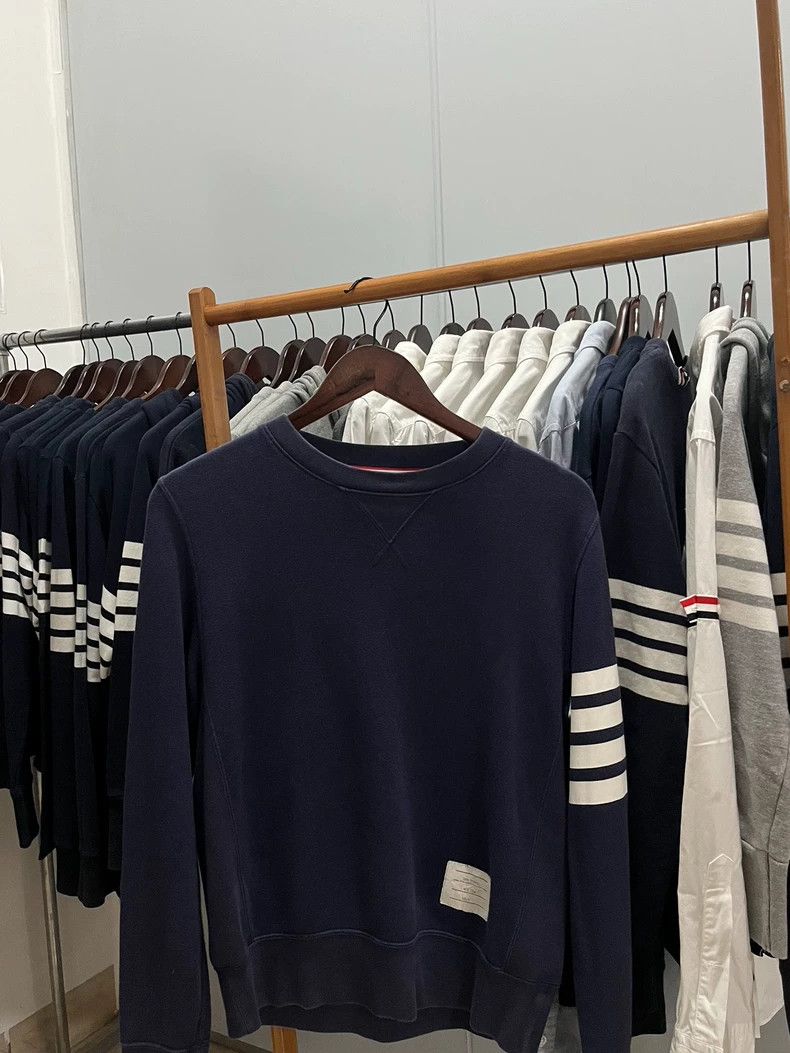 Thom Browne thom browneClassic four-striped blue sweatshirt 2503-Nextar Size US S / EU 44-46 / 1 - 1 Thumbnail