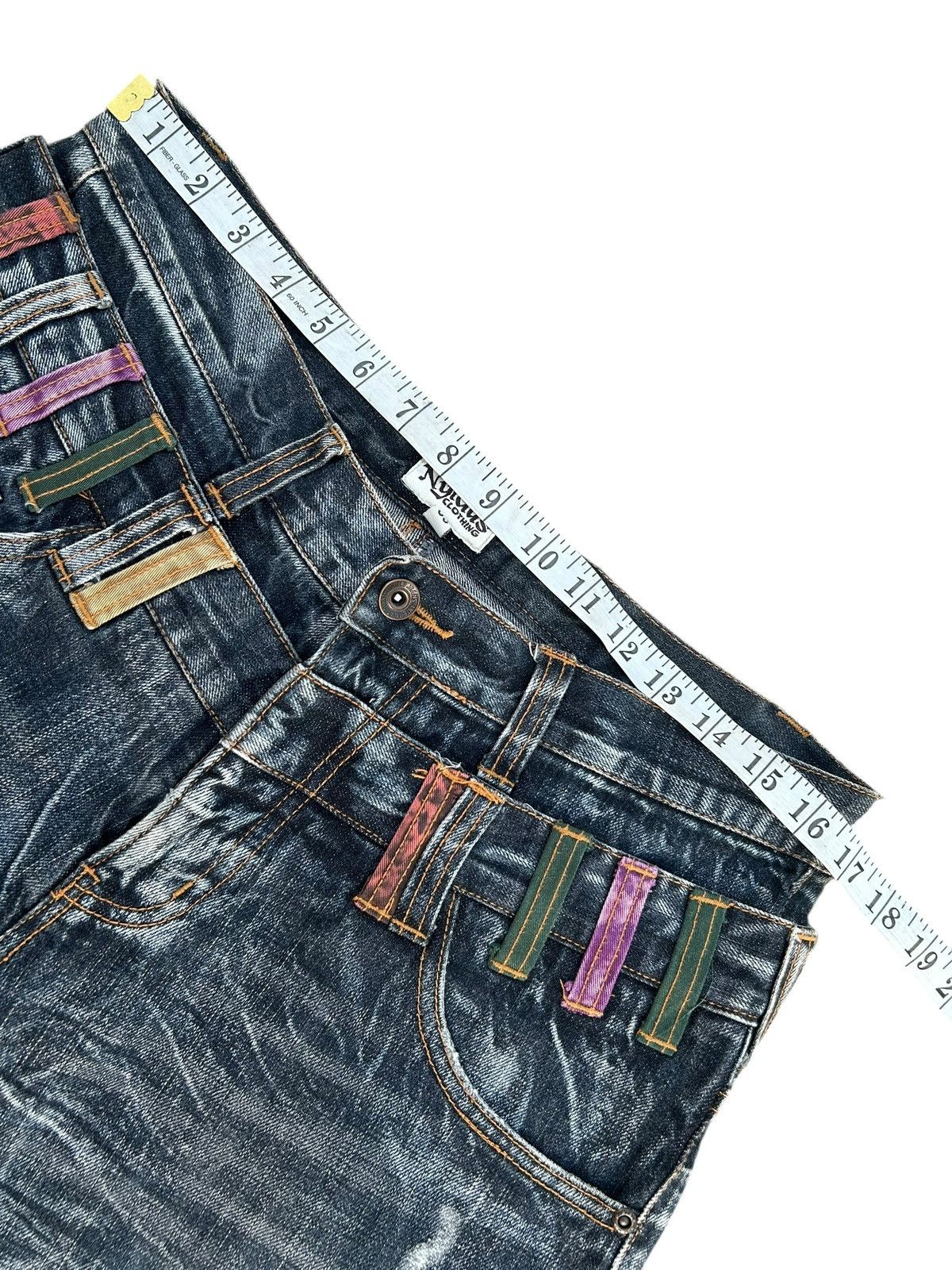 Kapital Nylaus Double Waist Japanese Punk Distressed Denim Jeans Size US 34 / EU 50 - 18 Thumbnail