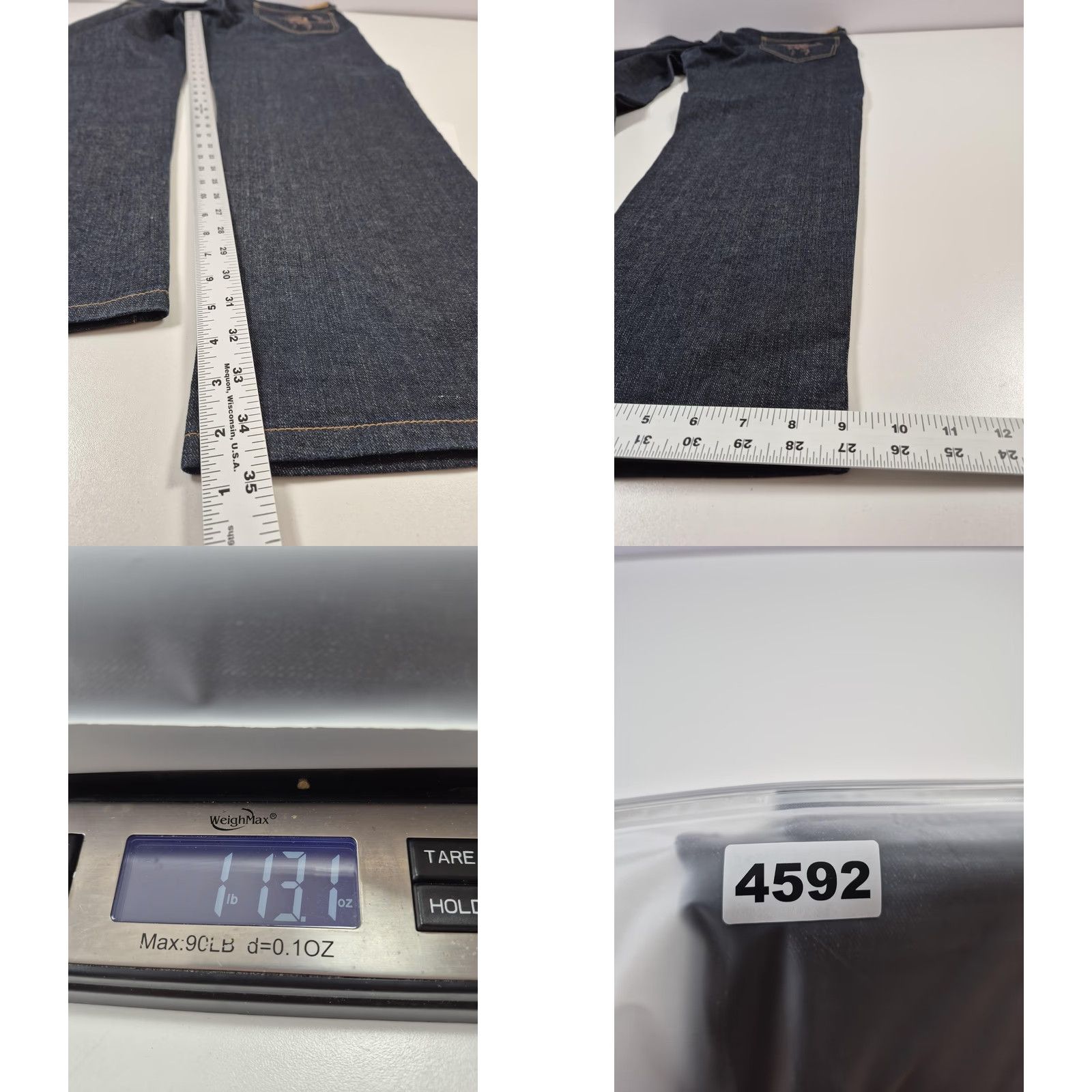 Sean John VTG Sean John Jeans Mens 38 Dark Blue Wide Leg Straight 5-Pocket Logo Zip Fly High Rise Y2K Costume 1990s Size US 38 / EU 54 - 9 Thumbnail
