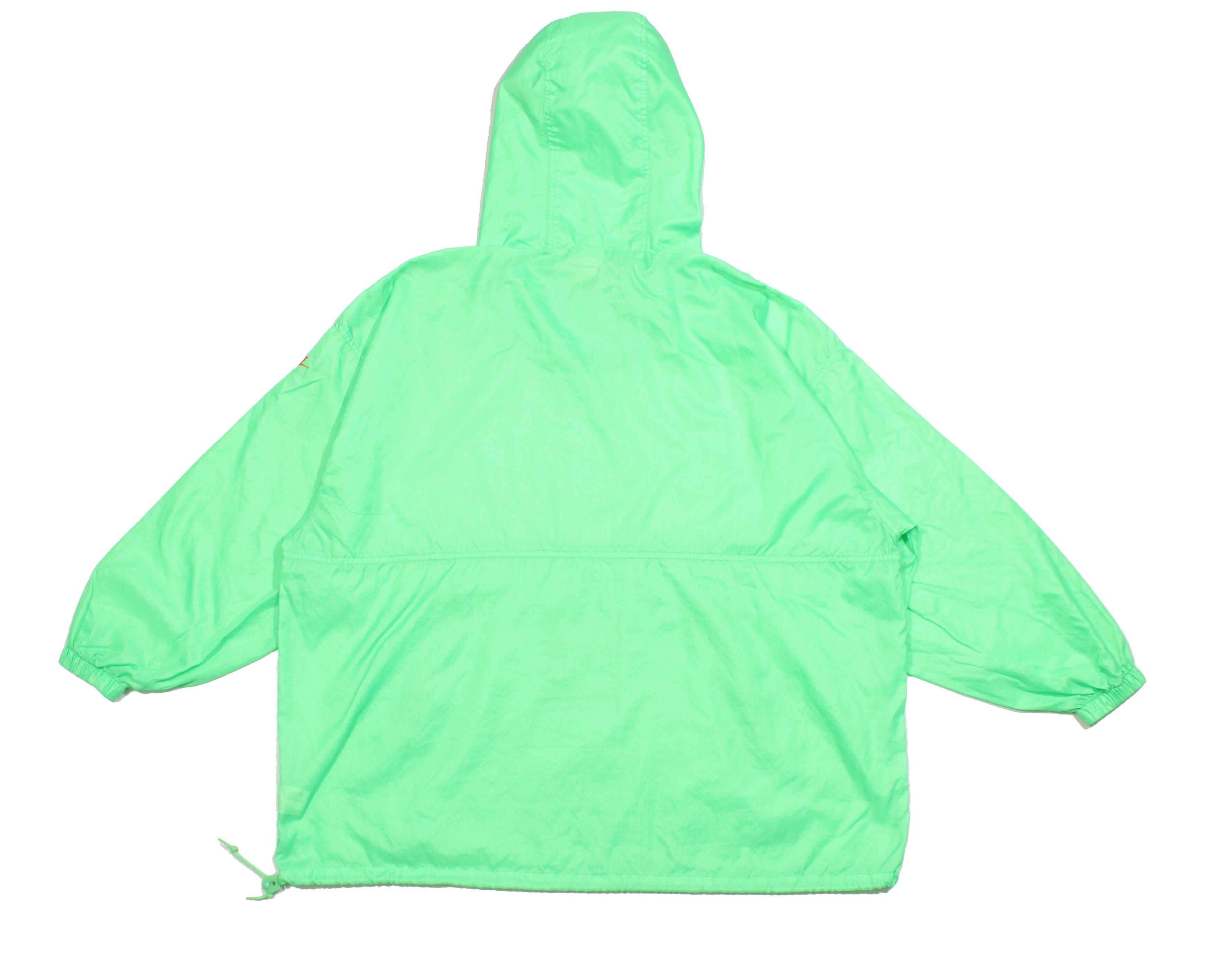 Nike 90S Logo Neon Green Nylon Anorak Jacket Size US L / EU 52-54 / 3 - 2 Thumbnail
