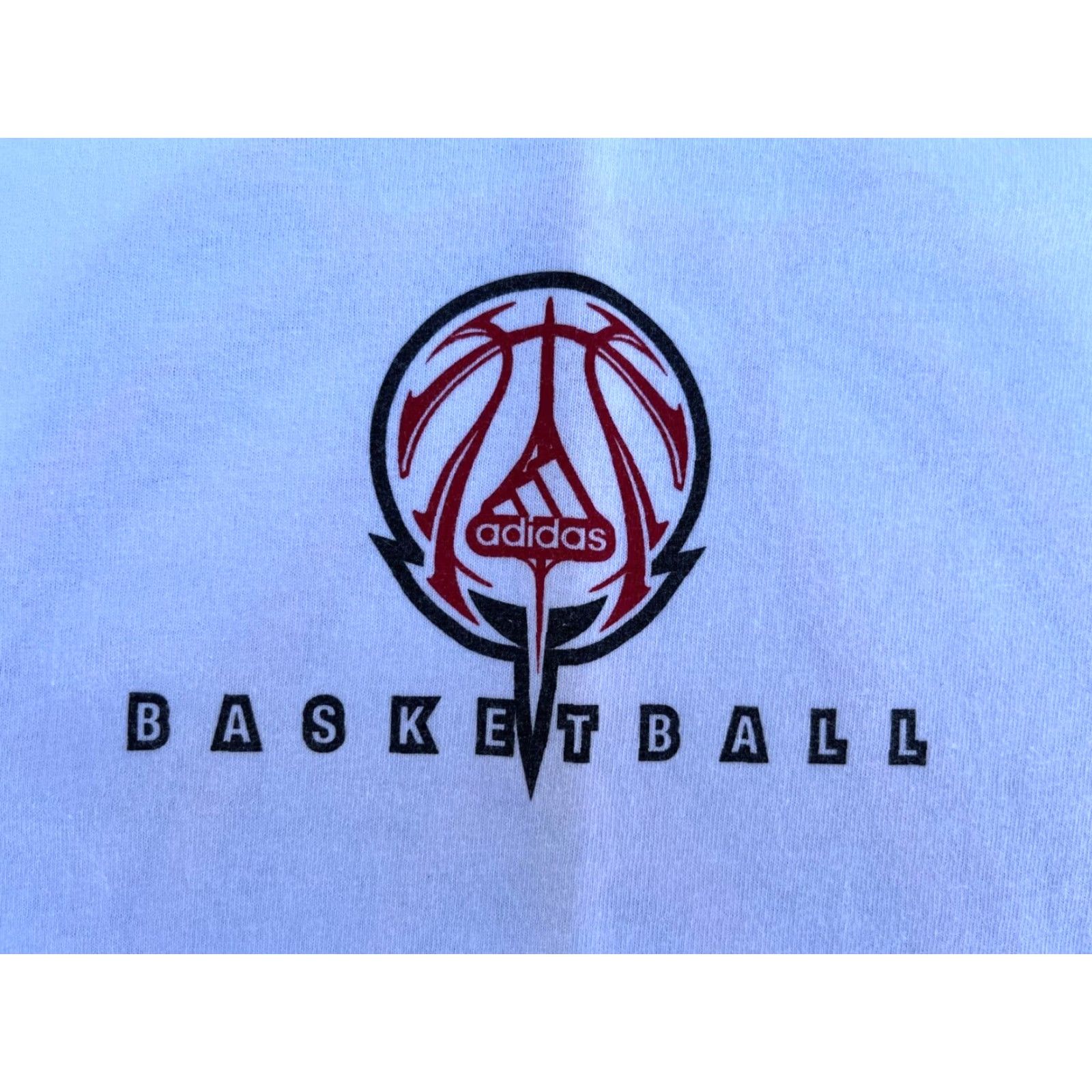 Adidas VINTAGE Adidas Basketball T-Shirt Mens Size L White Double-Sided 2004 Vintage Sports Crew Neck Short Sleeve Cotton Shirt Size US L / EU 52-54 / 3 - 3 Thumbnail
