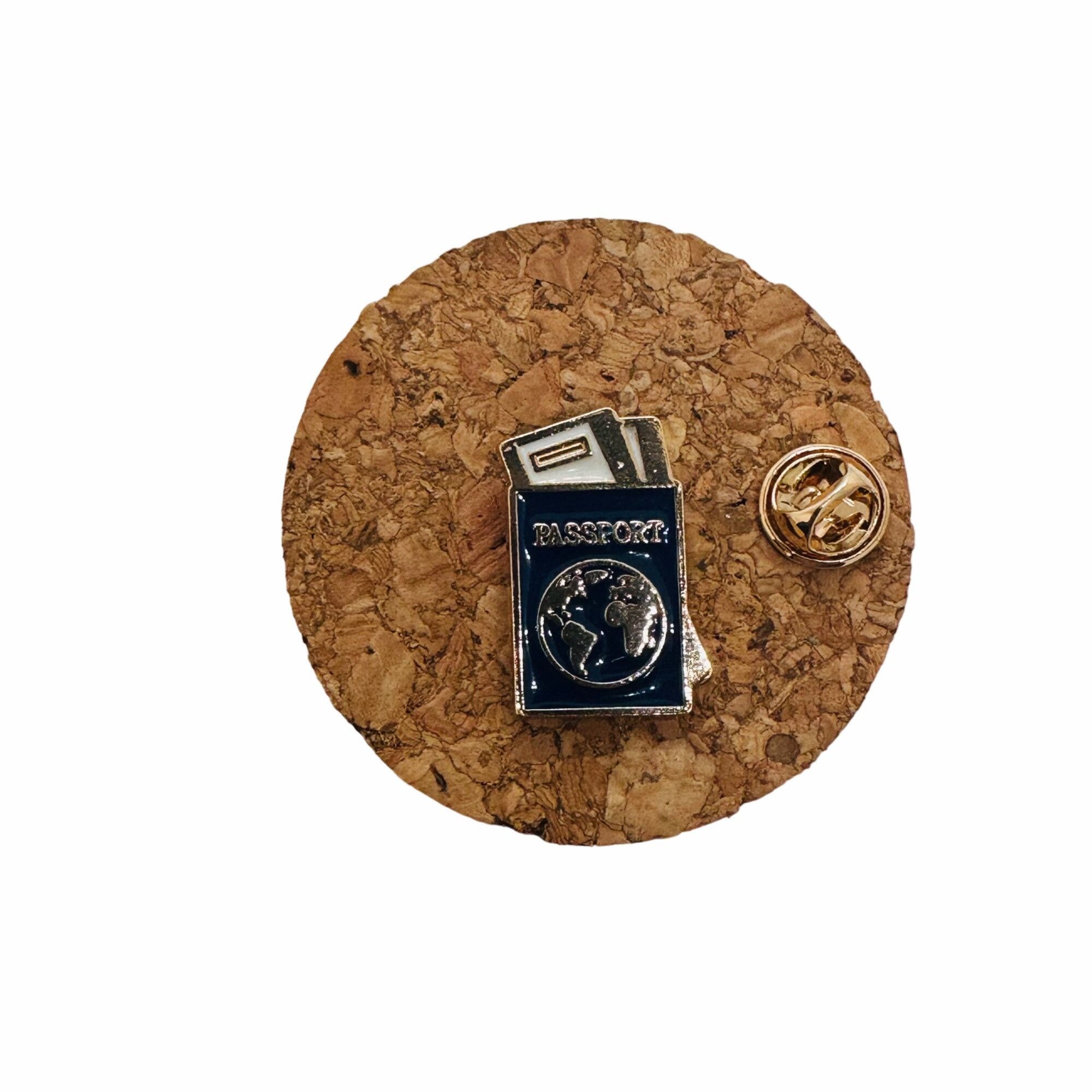 Other ✈️Enamel Pin Passport Travel & Places Jewelry Brooch Gold Bl Size ONE SIZE - 2 Thumbnail