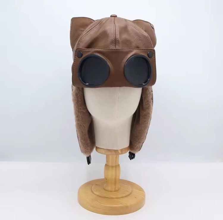 Other Y2K Aviator Bomber Hat – PU Leather Faux Fur Pilot Cap Size ONE SIZE - 10 Thumbnail