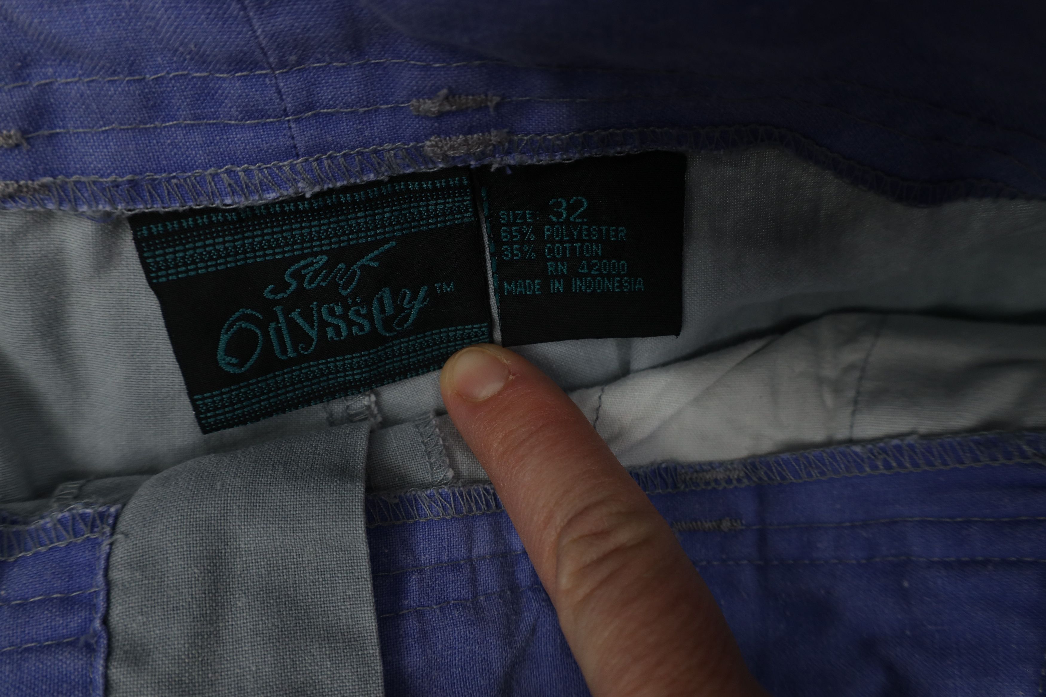 Vintage Vintage 80s 90s Streetwear Stonewash Above Knee Surf Shorts Size US 32 / EU 48 - 6 Thumbnail