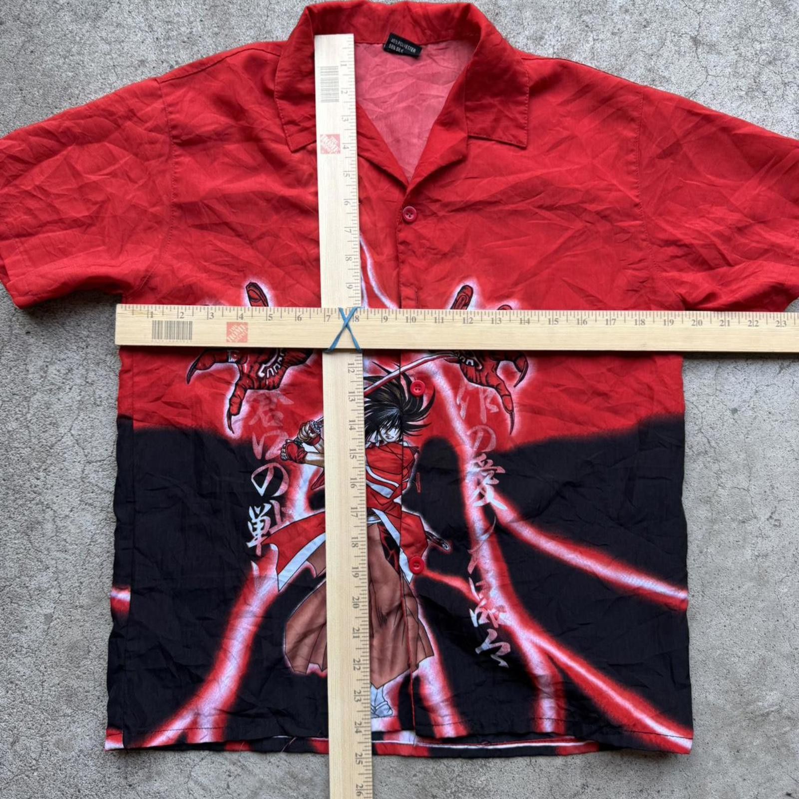 Other Y2K Red and black anime graphic button up shirt Size XS / US 0-2 / IT 36-38 - 4 Thumbnail