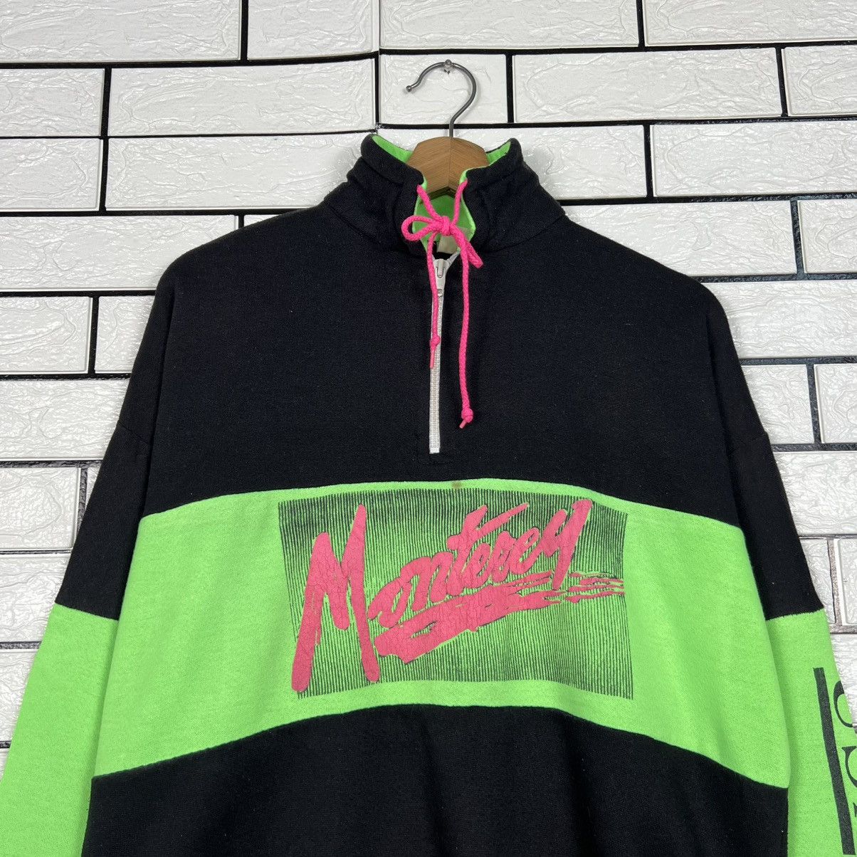 Vintage 80's MONTEREY California USA Half Zip Sweatshirt #3964-C181 Size US M / EU 48-50 / 2 - 2 Thumbnail