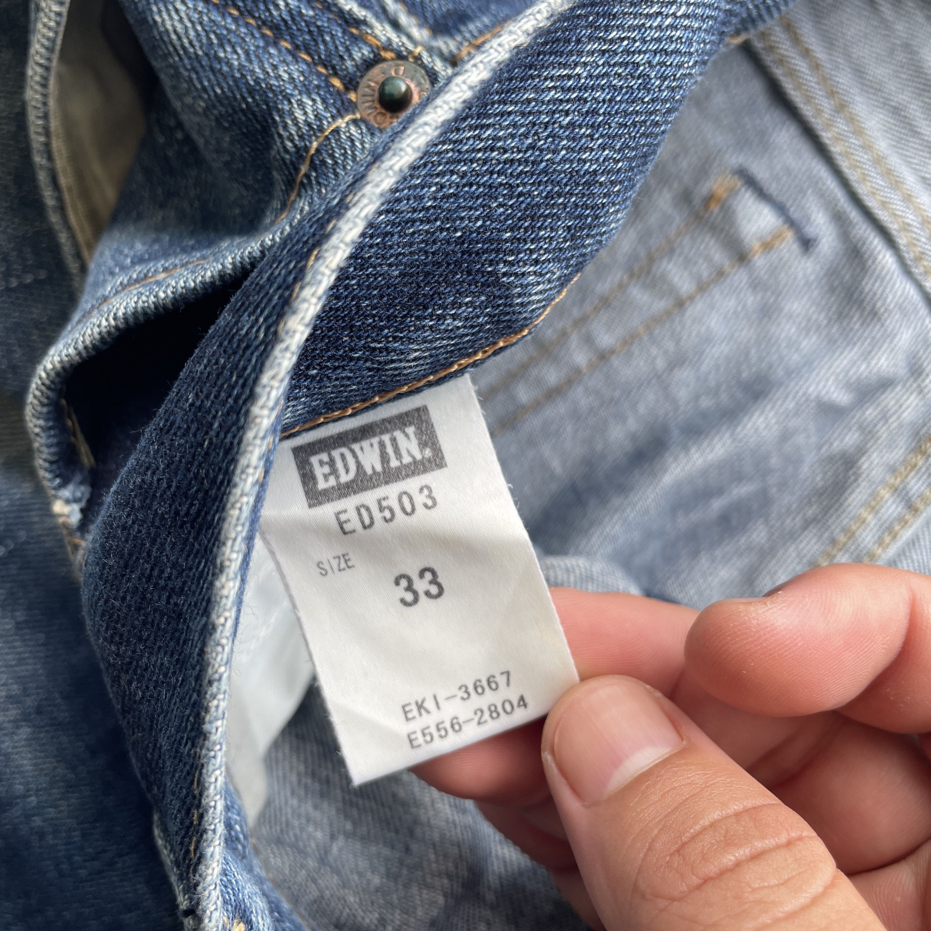 Edwin W34x25 Vintage Edwin 503 Jeans Faded Denim Pants Size US 34 / EU 50 - 7 Thumbnail