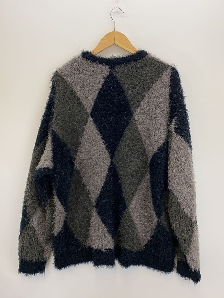 Number (N)ine Argyle Fluffy Knit Sweater Size US XL / EU 56 / 4 - 2 Thumbnail