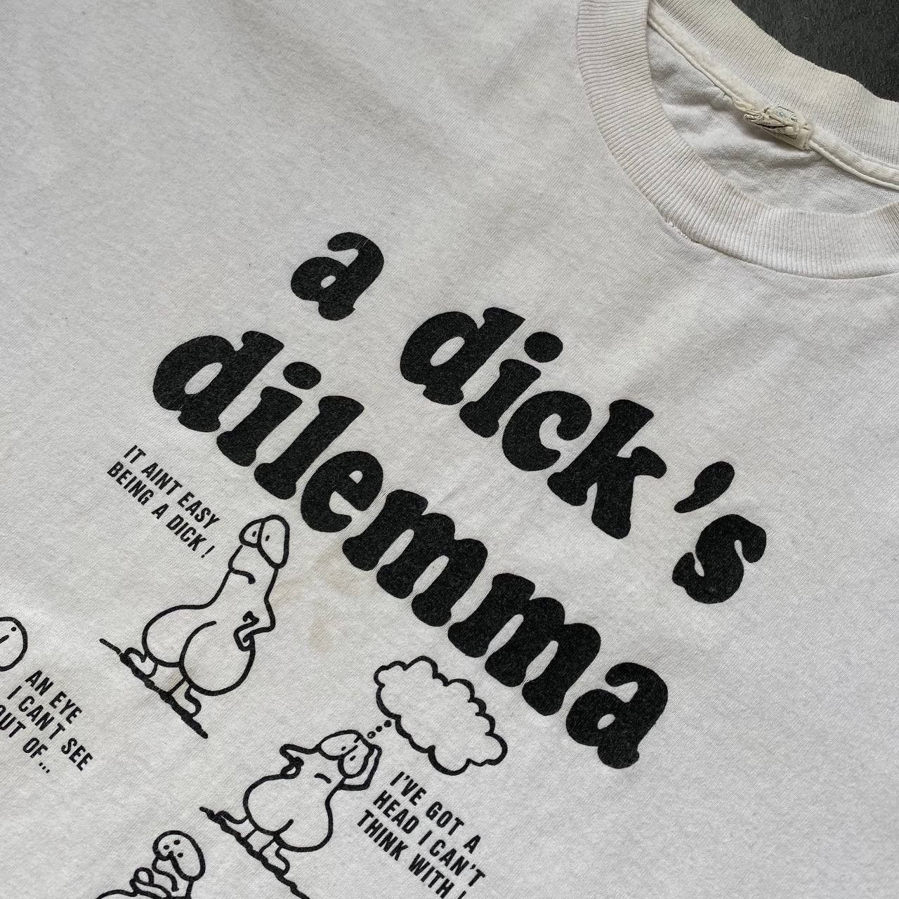 Vintage Vintage humour a dicks dilemma tee shirt Size US XL / EU 56 / 4 - 3 Thumbnail