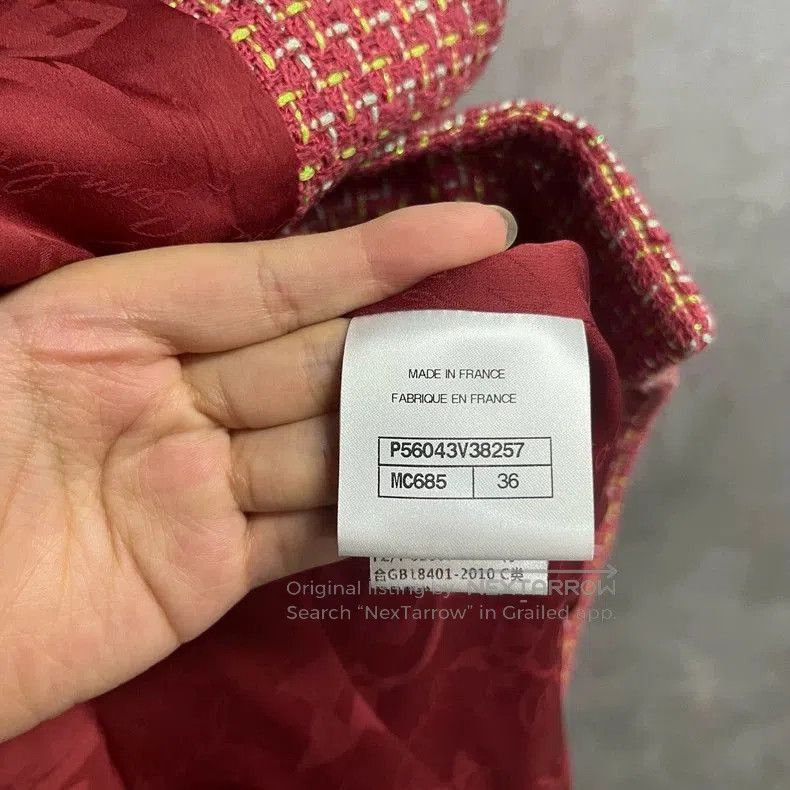Chanel Chanel Red Single-Breasted Collar Jacket. Size M / US 6-8 / IT 42-44 - 4 Thumbnail