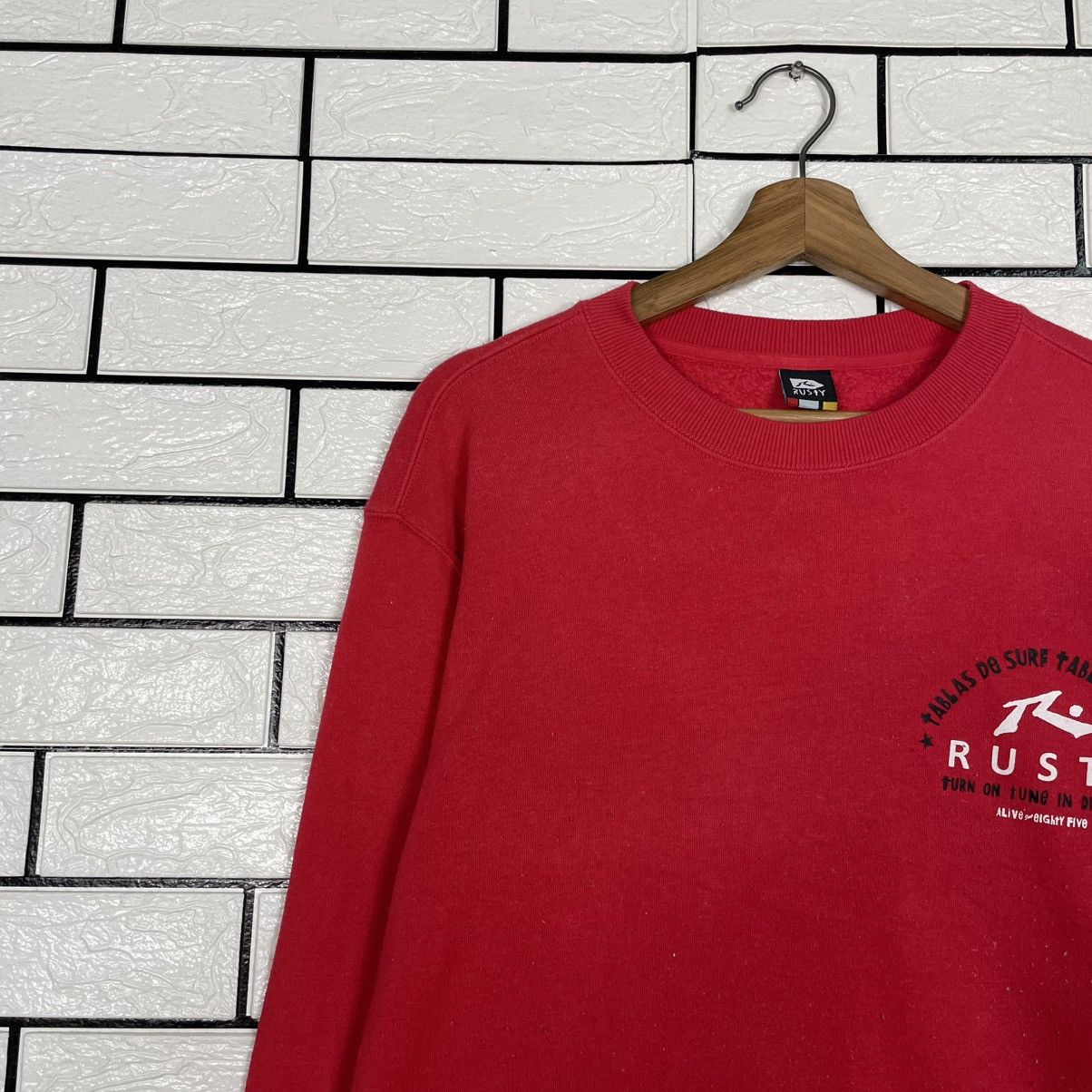 Rusty Rusty Surfing Crewneck Sweatshirt Size US L / EU 52-54 / 3 - 6 Thumbnail