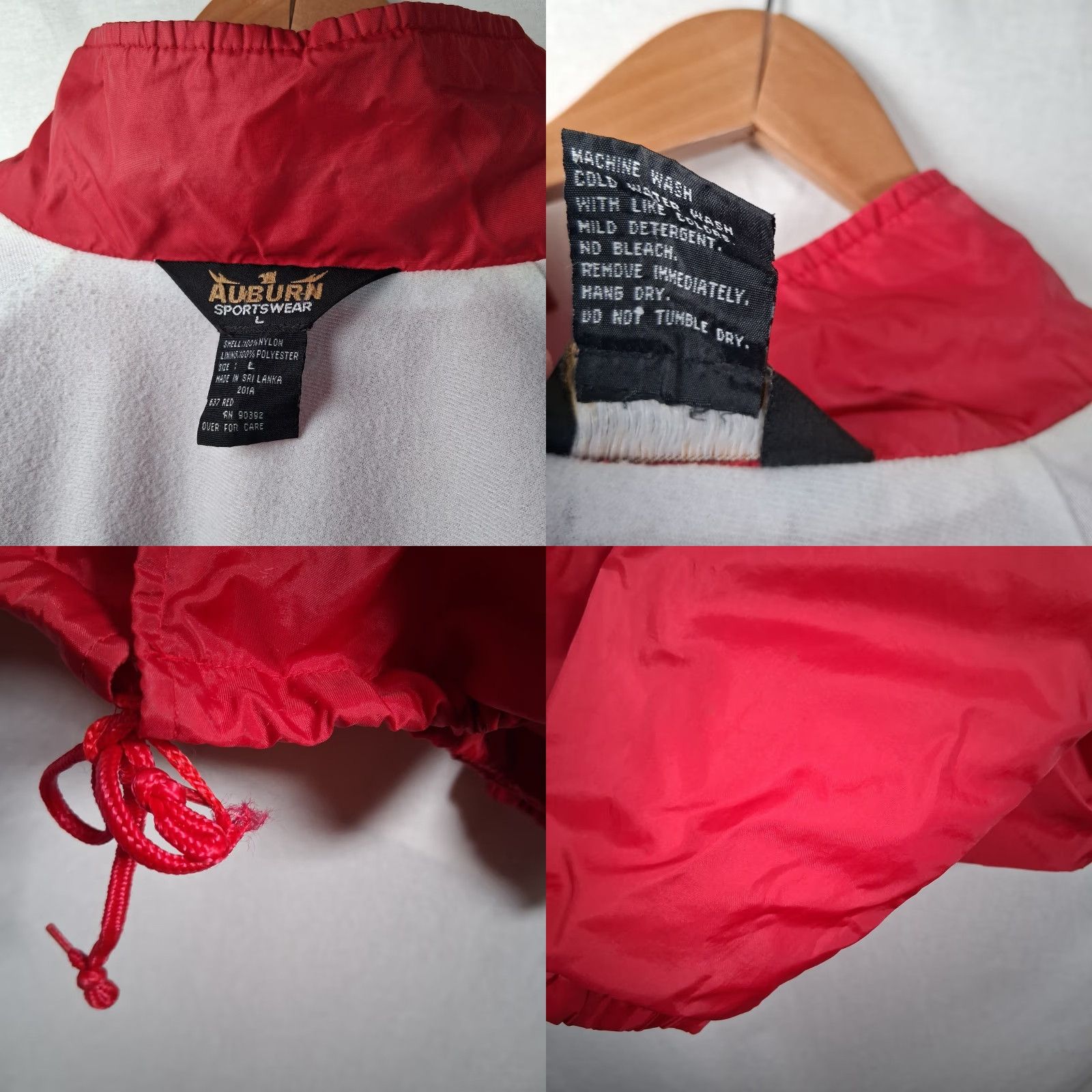 Walmart VINTAGE Wal Mart Accident Free Jacket L Red Coach Sporty Snap Employee Lightweight READ Size US L / EU 52-54 / 3 - 8 Thumbnail