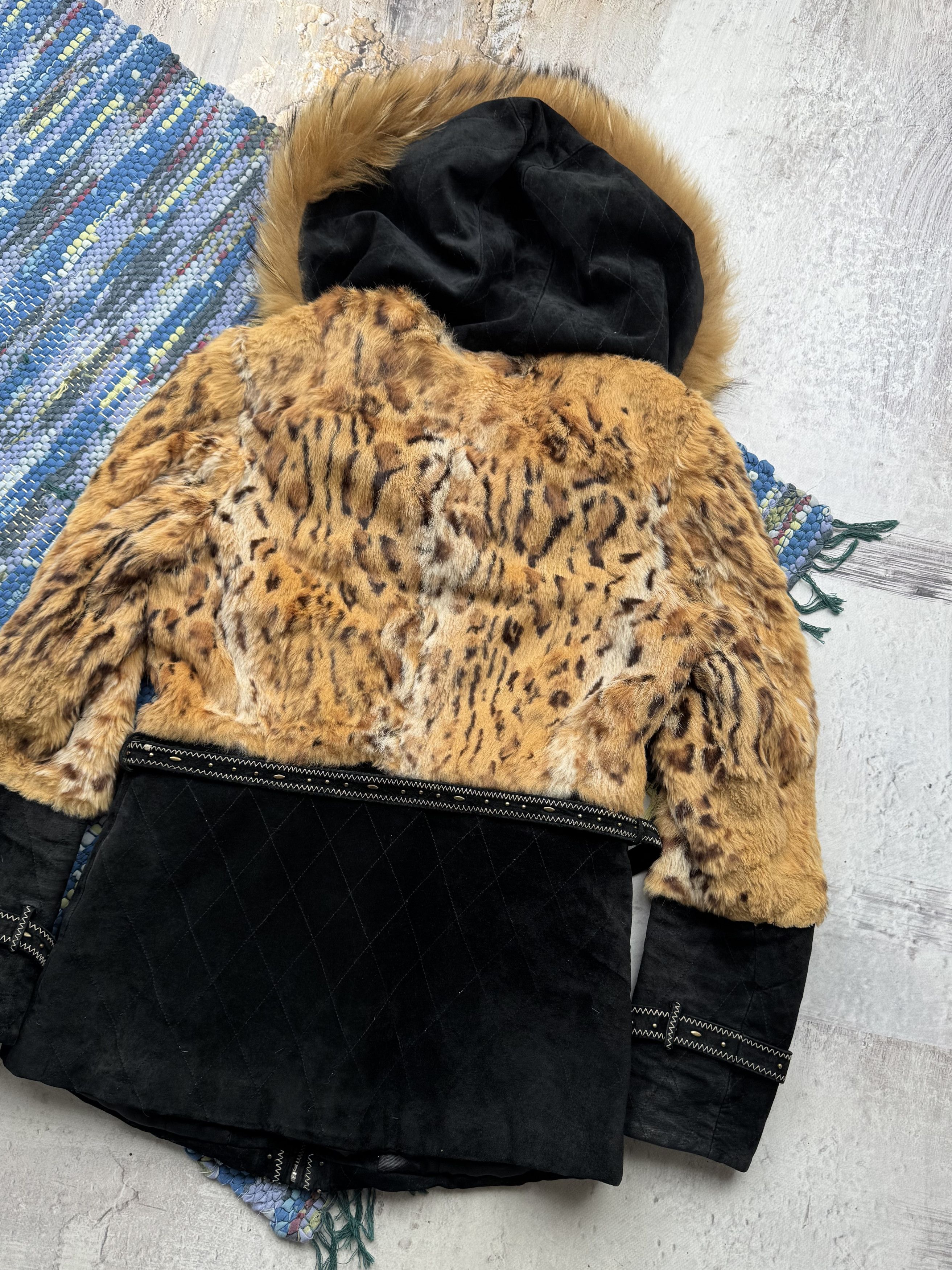 Vintage Vintage Real Fur/Suede Hooded Coat With Belted A238D15 Size M / US 6-8 / IT 42-44 - 11 Thumbnail