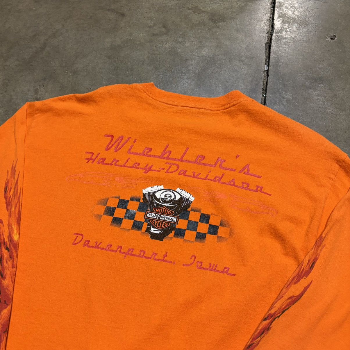 Harley Davidson Vintage Harley Davidson Flame Long Sleeve T shirt Biker Y2K Size US M / EU 48-50 / 2 - 6 Thumbnail