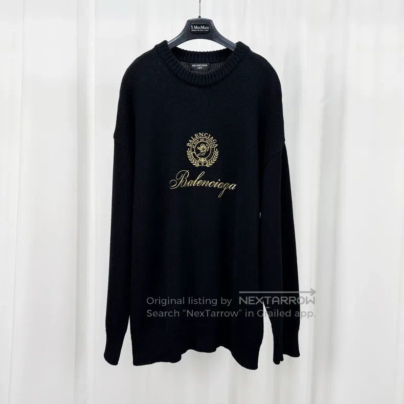 Balenciaga Cupid Embroidered Letter Sweater