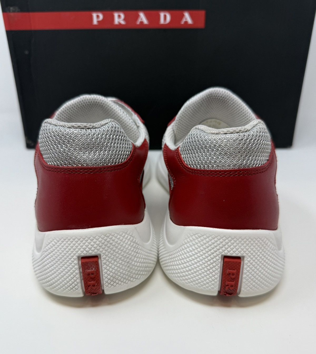 Prada Prada Americas Cup Sneaker Leather Red Size US 8.5 / EU 41-42 - 5 Thumbnail