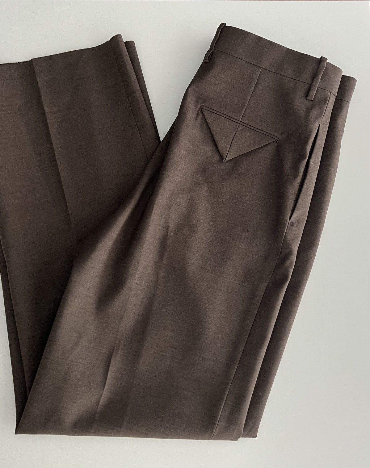 Bottega Veneta Bottega Veneta Travel Straight Leg Pants 'Brown' Size US 36 / EU 52 - 9 Thumbnail