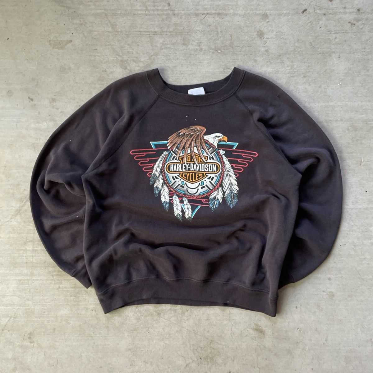 Harley Davidson × Vintage Vintage 80s Harley Davidson Sweatshirt Size US L / EU 52-54 / 3 - 1 Thumbnail