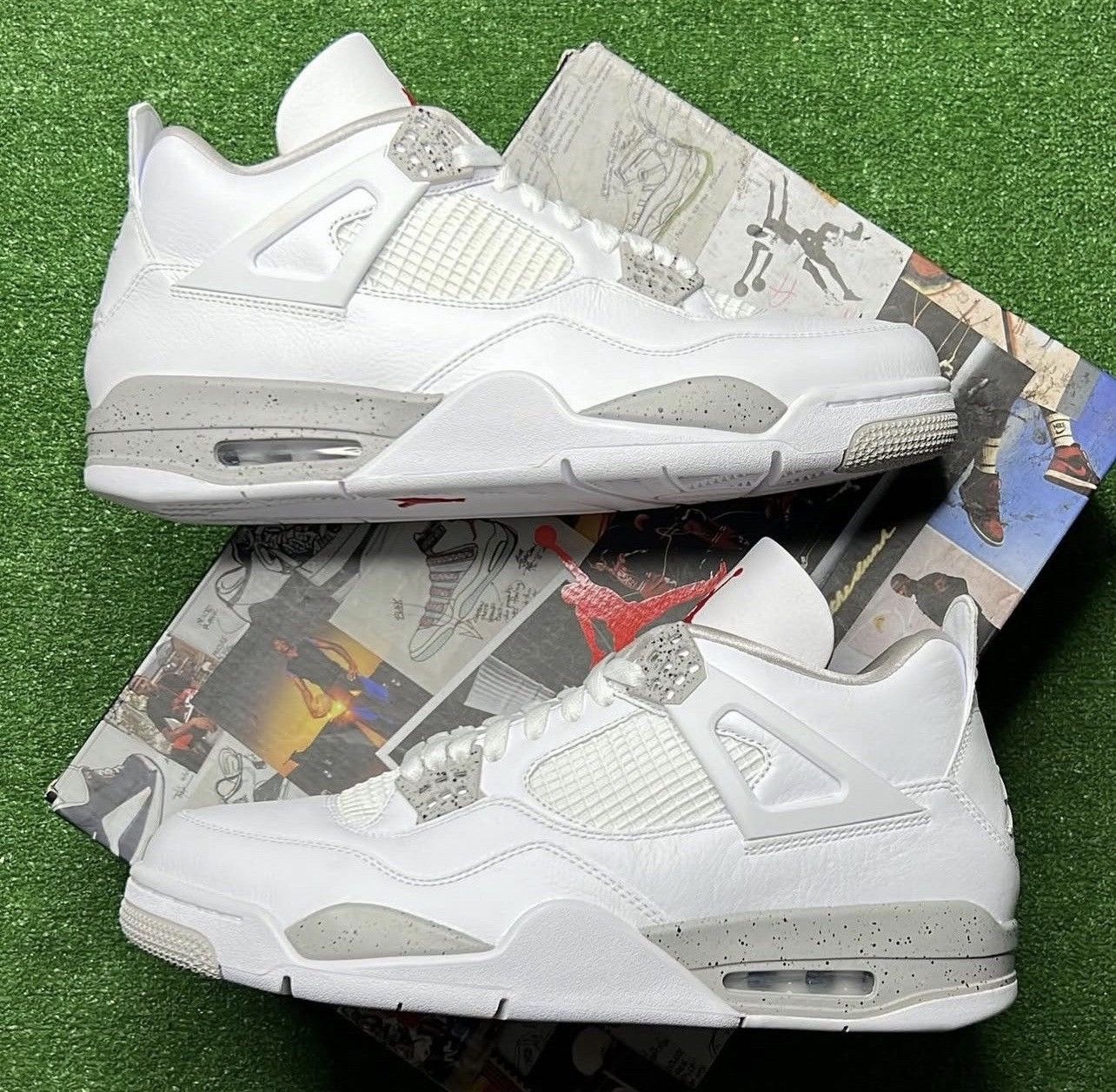 Jordan Brand Air Jordan 4 Retro “ White Oreo “ Size US 13 / EU 46 - 1 Thumbnail