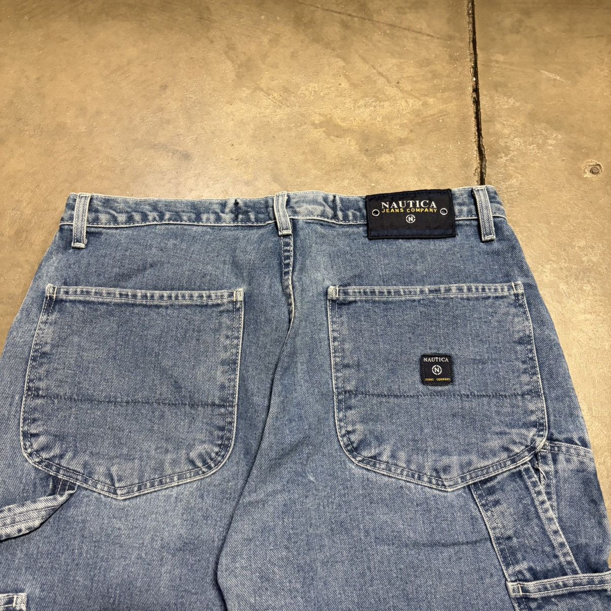 Nautica Vintage Nautica Jeans Wide Leg Baggy Carpenter Skater Y2K Size US 34 / EU 50 - 4 Thumbnail