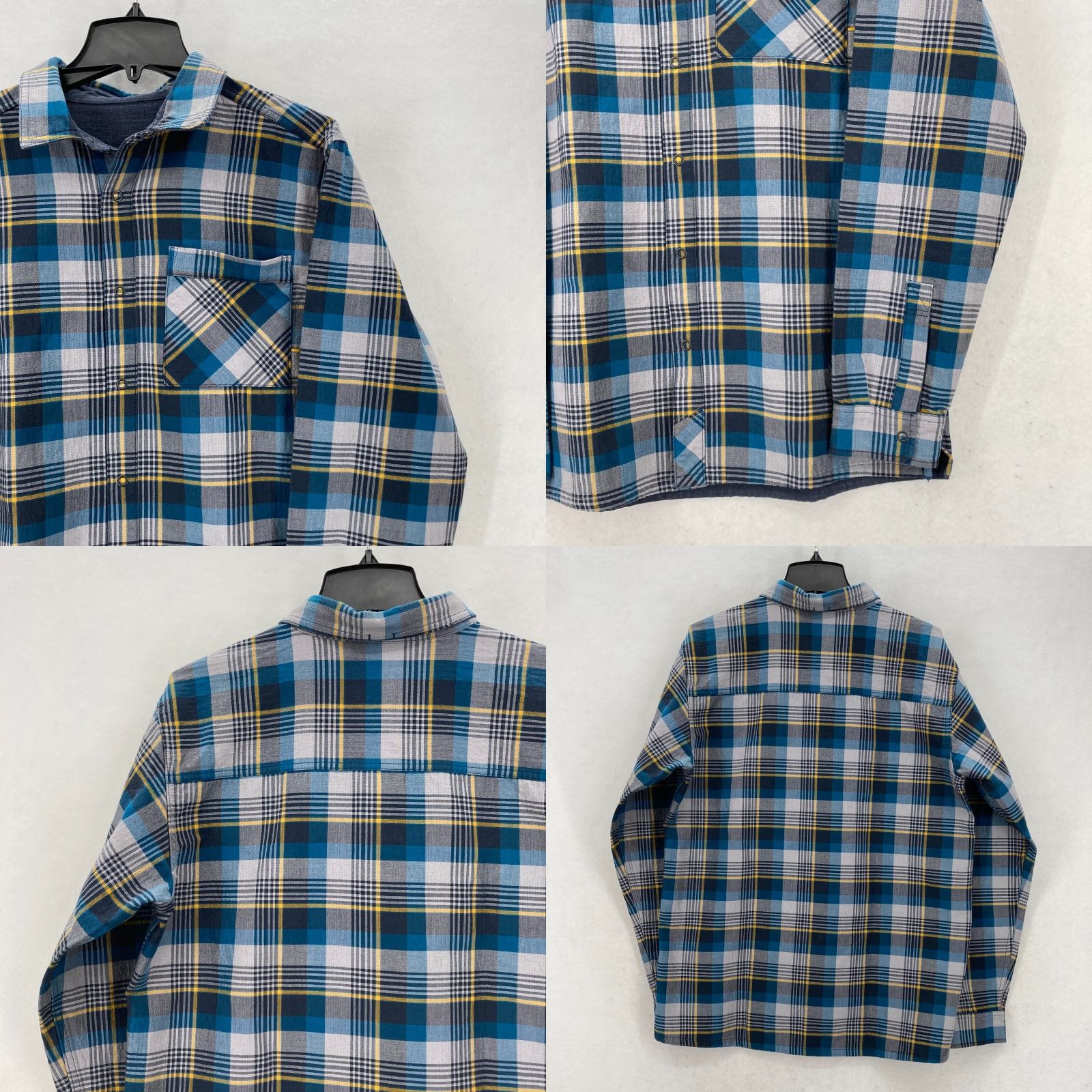 Mountain Hardwear Mountain Hardwear Reversible Flannel Shirt Jacket Mens Medium Blue Plaid Hiking Size US M / EU 48-50 / 2 - 9 Thumbnail
