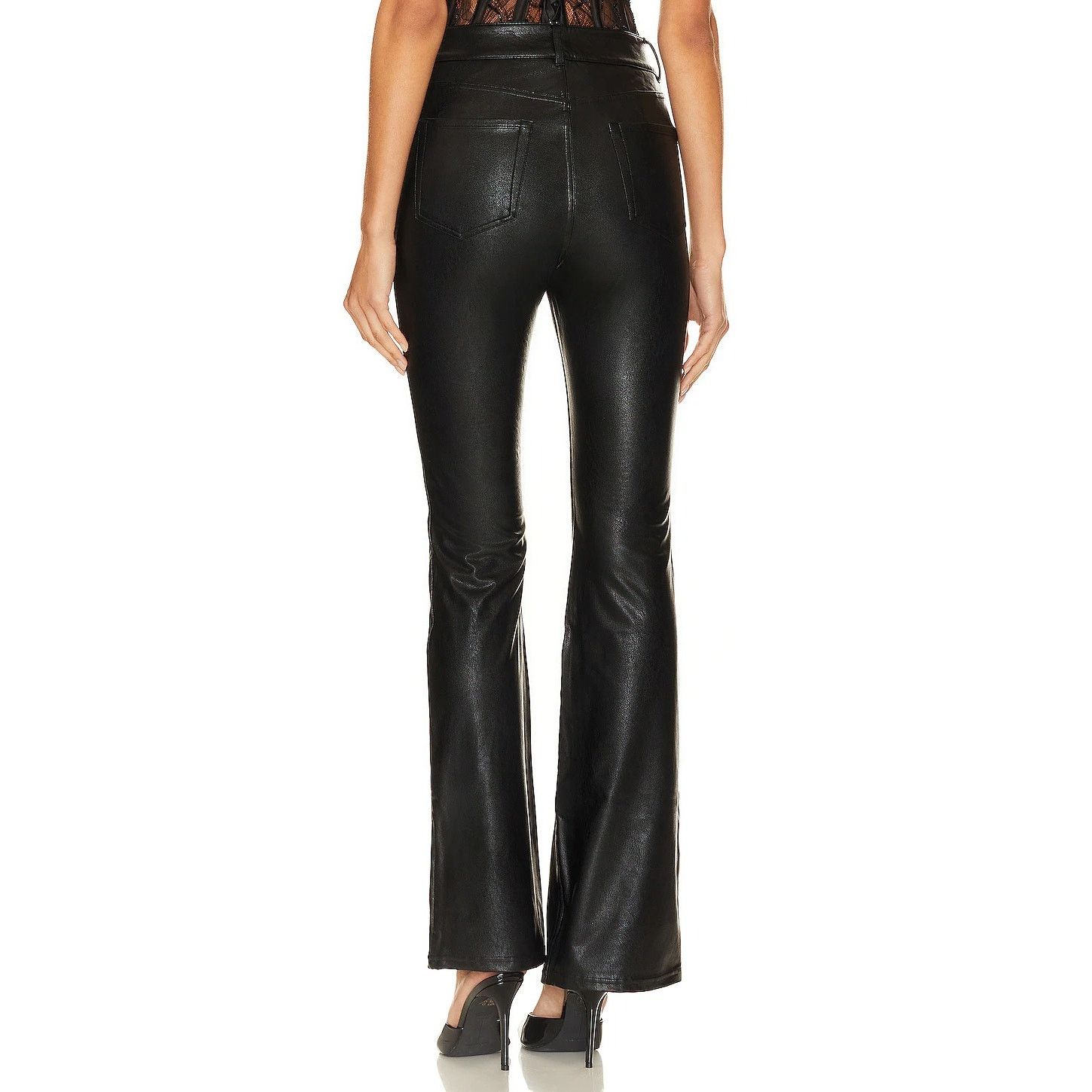 Commando Commando Faux Leather Five Pocket Flare Pant L Black EUC Size 26" / US 2 / IT 38 - 12 Thumbnail