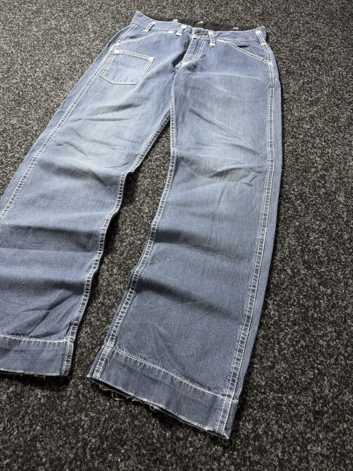 Levi's 00s Vintage Levi’s 880 Baggy Workwear Light Wash Denim Jeans Size US 31 - 3 Thumbnail