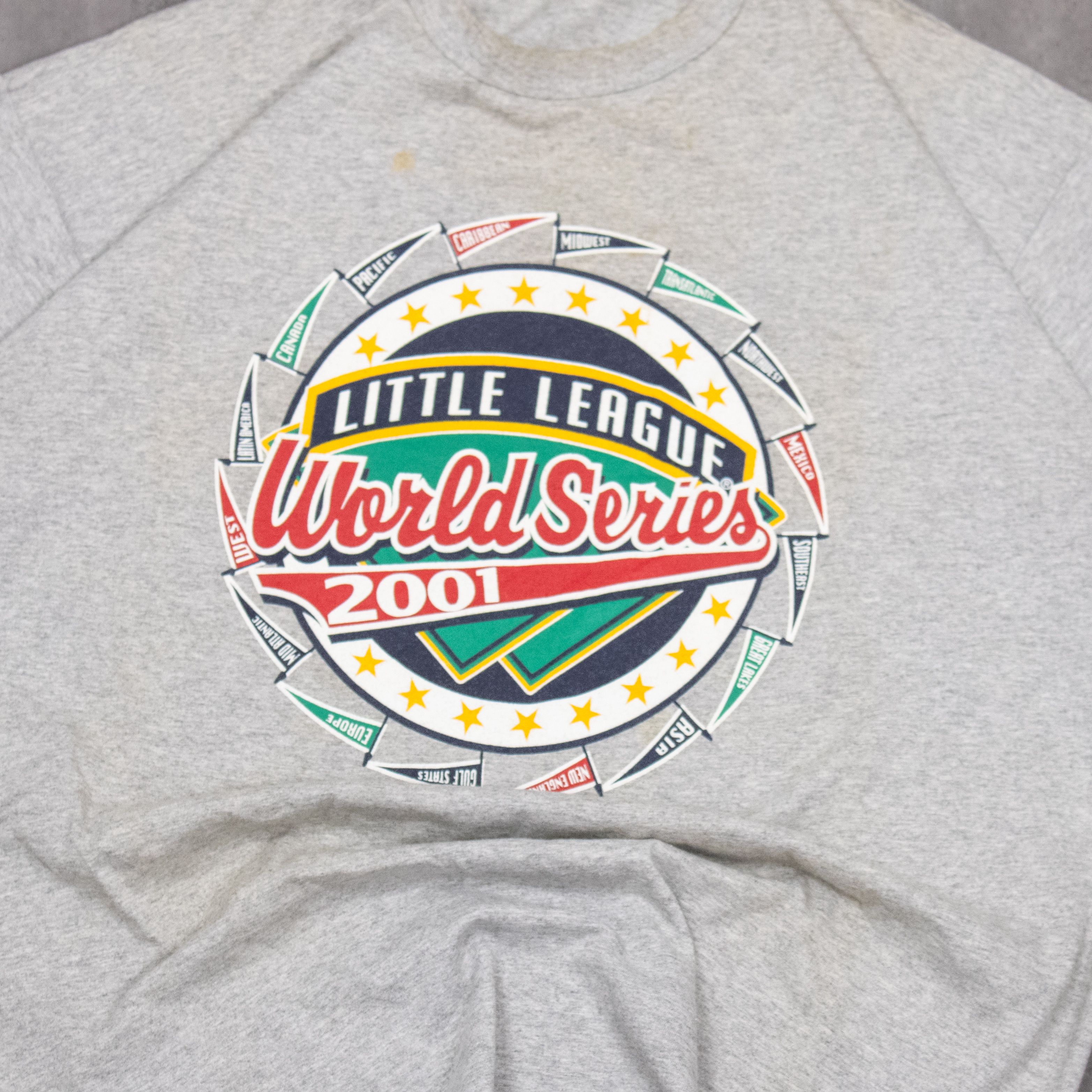 Russell Athletic Y2K 2001 00's World Series Heather Grey T-Shirt Size US XL / EU 56 / 4 - 3 Thumbnail