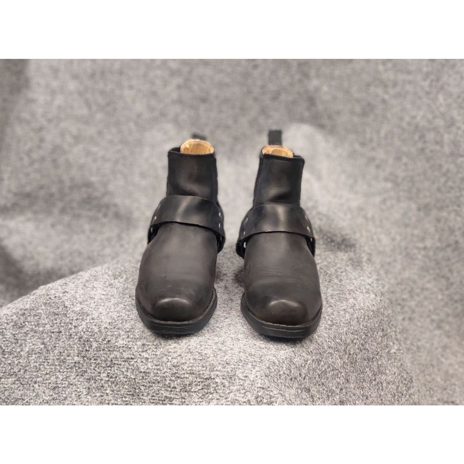 Vintage Kochmann Spain Design Western Ankle Black Leather Vintage Boots Women UK7/US7 Size US 7 / IT 37 - 7 Thumbnail