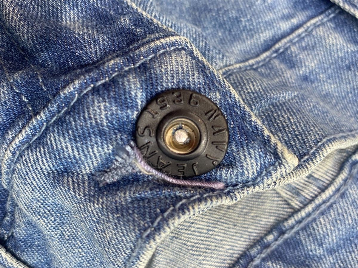 Japanese Brand Blue Faded Wash Style Straight Cut Jeans