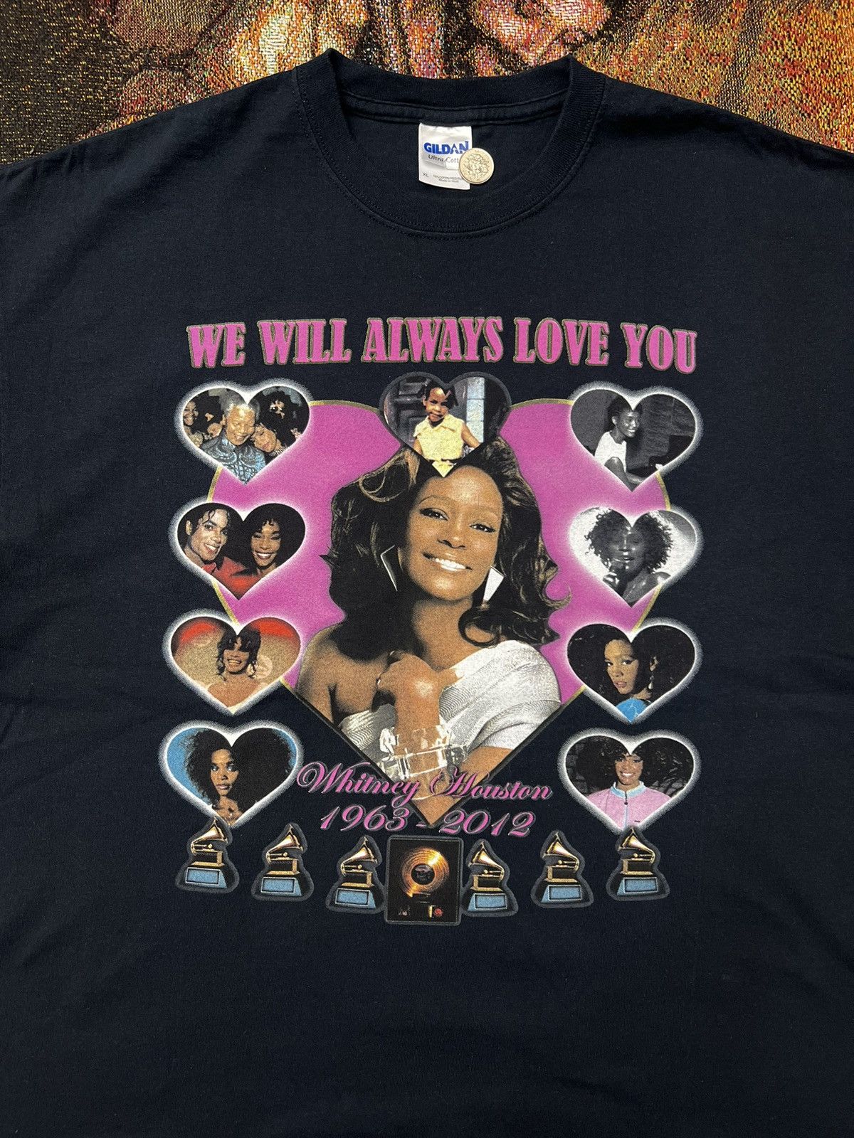 Vintage Whitney Houston Memorial Tee Size US XL / EU 56 / 4 - 1 Thumbnail