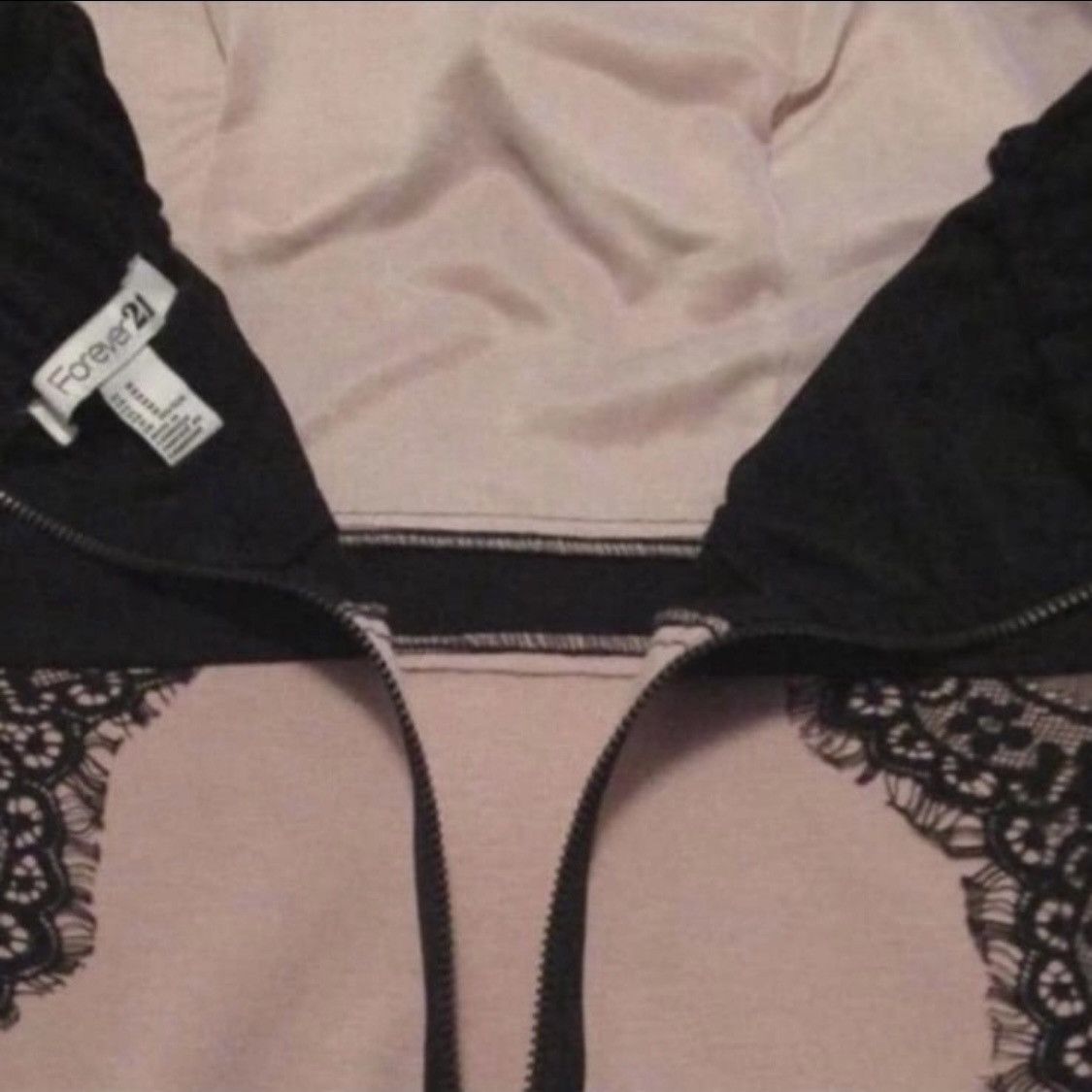 Forever 21 Black & Pink Strapless Bodycon Mini Cocktail Dress Lace Size M / US 6-8 / IT 42-44 - 4 Thumbnail