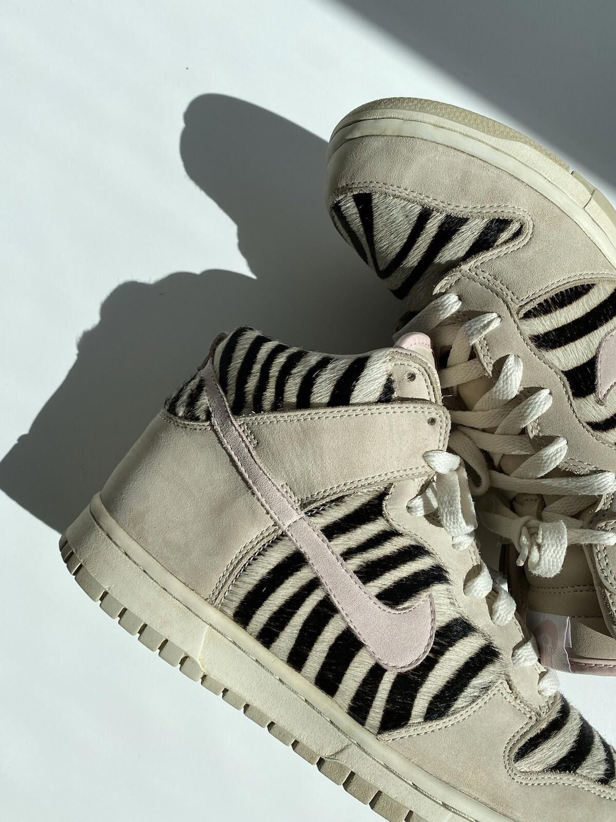Nike 2004 Nike Dunk High Zebra Horse Hair Birch Vintage US8 Size US 8 / EU 41 - 2 Thumbnail