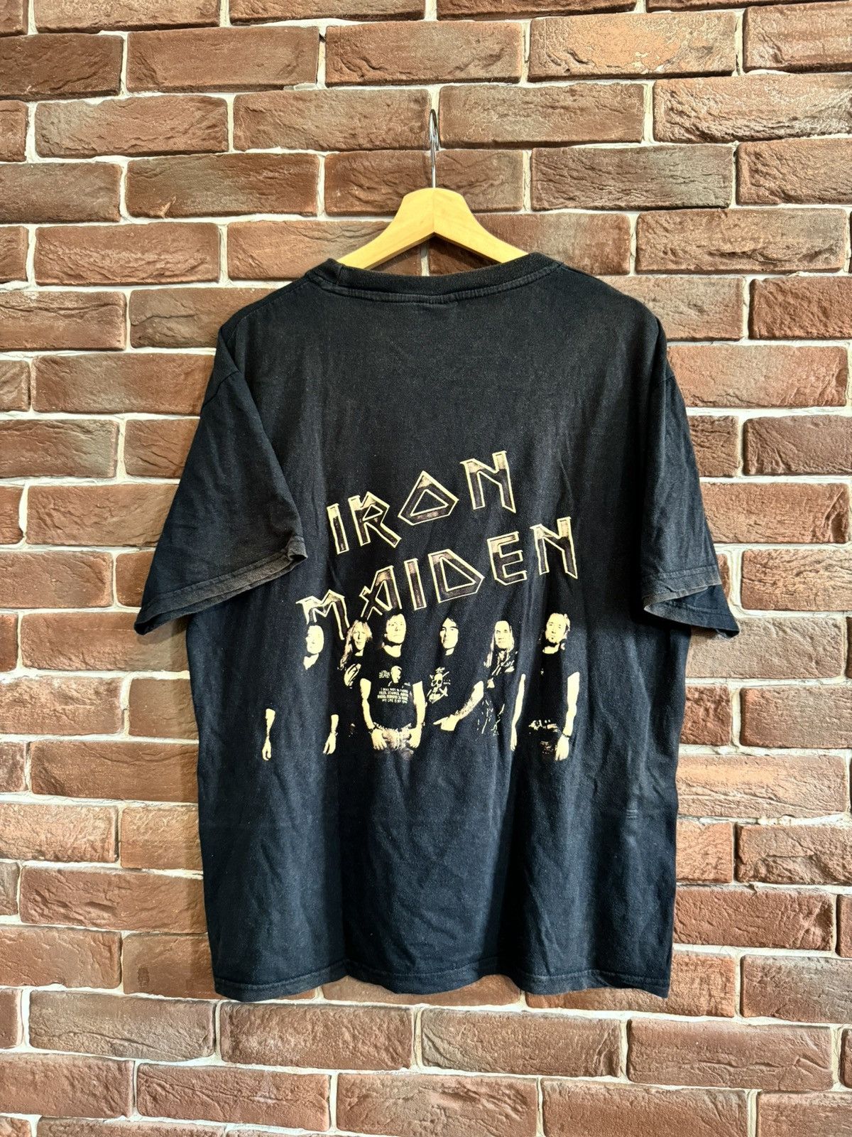 Band Tees Vintage 90s Iron Maiden Washed Heavy Metal Band Tee Tour Size US L / EU 52-54 / 3 - 2 Thumbnail