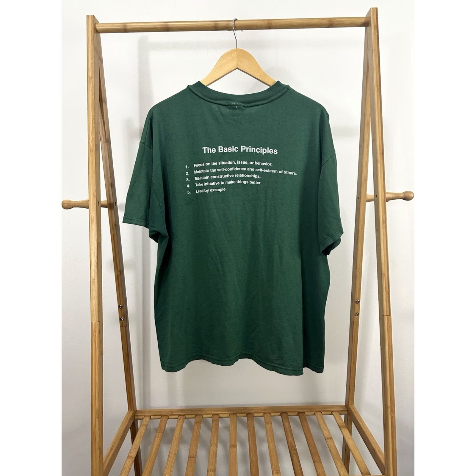 Hanes Hanes VTG The Basic Principle Paper Thin Worn Microfibres Work WIP T-Shirt XL Green Mens Shirt Distressed 90s Style Size US XL / EU 56 / 4 - 2 Thumbnail