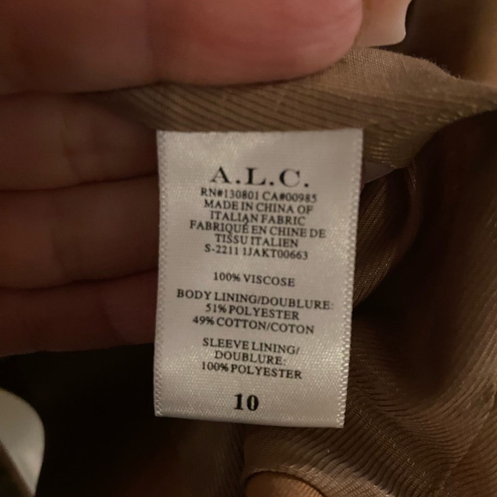A.L.C. A.L.C. single-breasted satin blazer SZ.10 NWOT Champagne Size L / US 10 / IT 46 - 7 Thumbnail