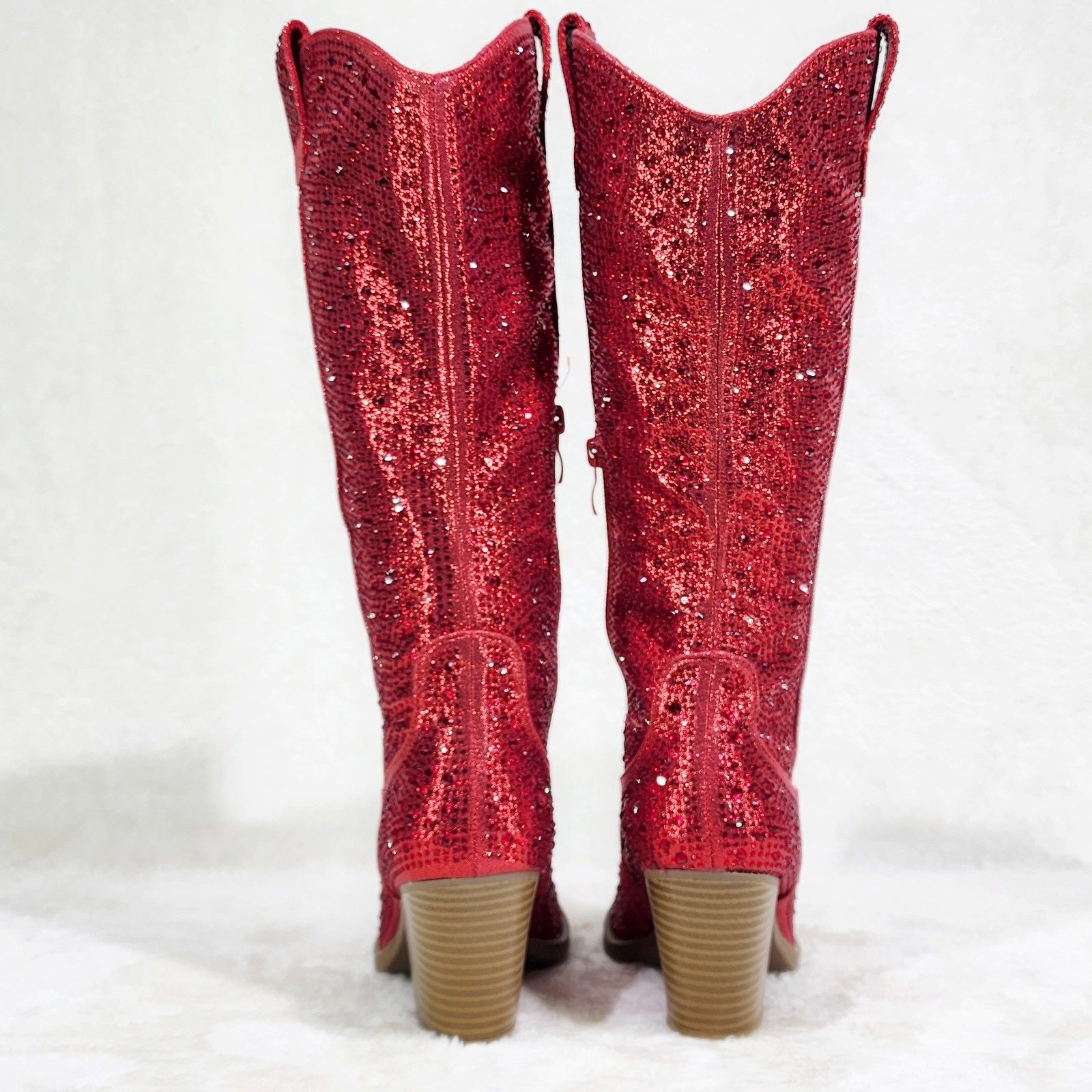 Other Wild One Red Rhinestone Party Country Western Cowgirl Boots Size US 8.5 / IT 38.5 - 4 Thumbnail