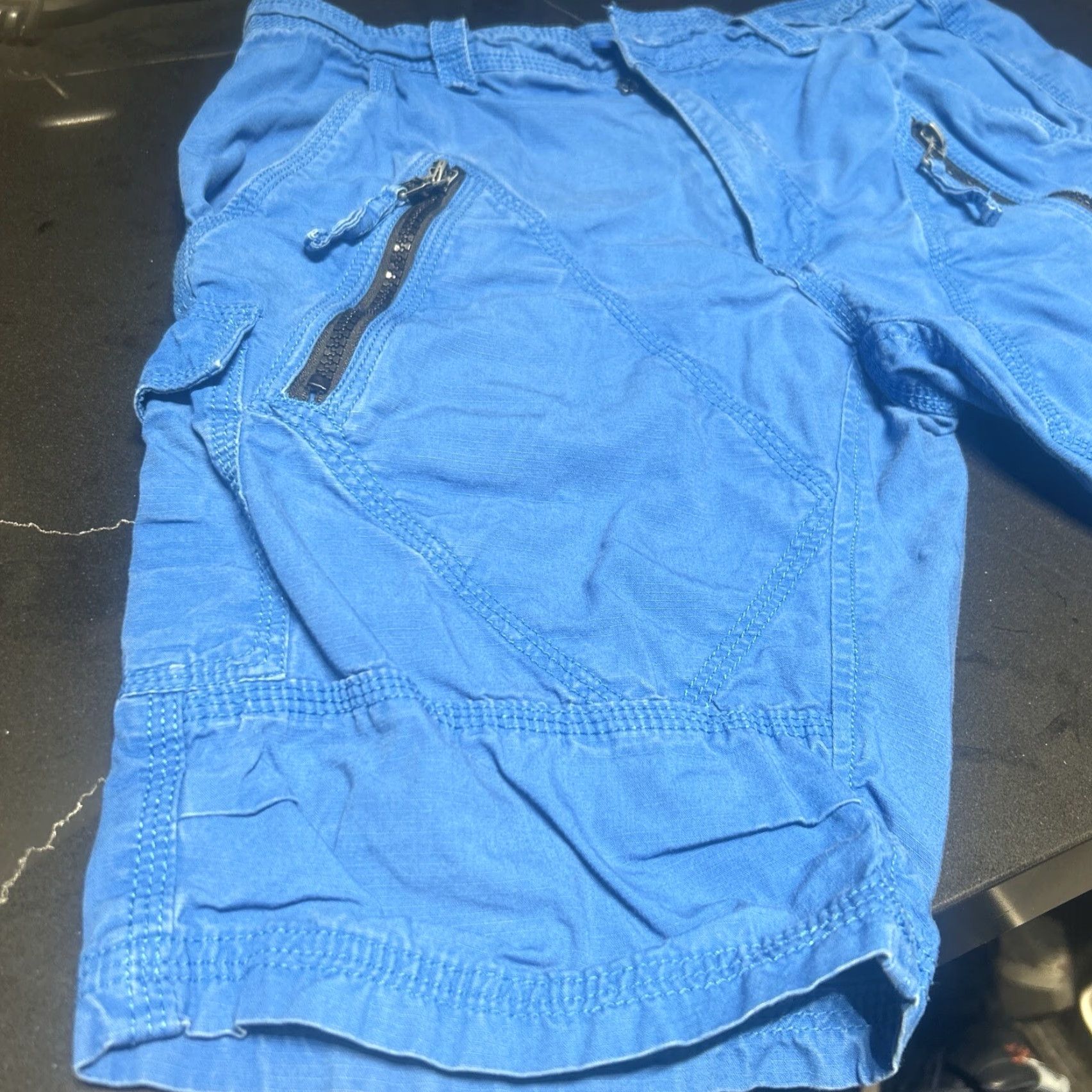 Vintage Armani Exchange Women's Shorts Cargo Blue 28 Khaki - Pre-owned - Regular Size 28 Womens Blue Armani Exchange Size 28" / US 6 / IT 42 - 7 Thumbnail