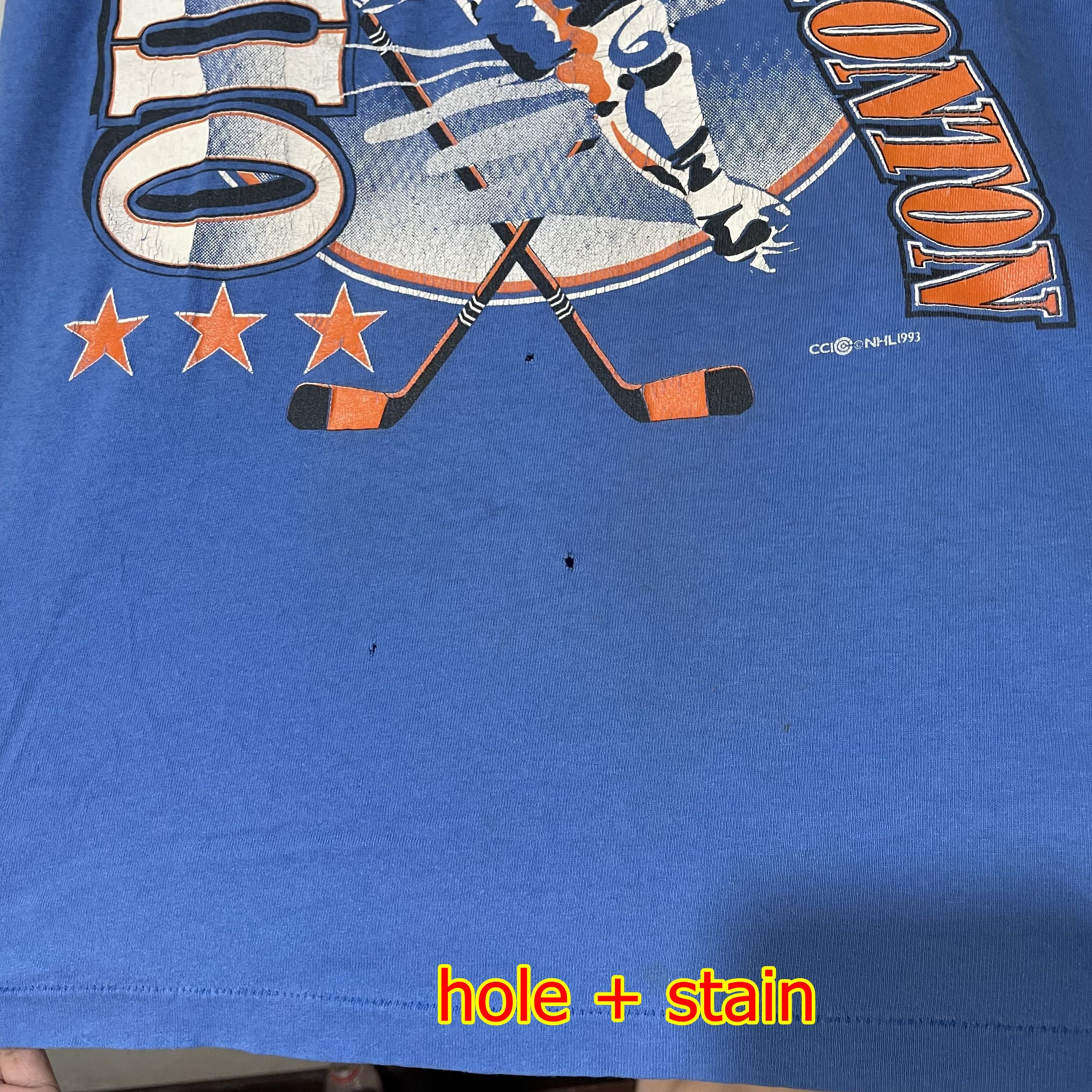 NHL Vintage 90s Edmonton Oilers T-Shirt Size US L / EU 52-54 / 3 - 9 Thumbnail
