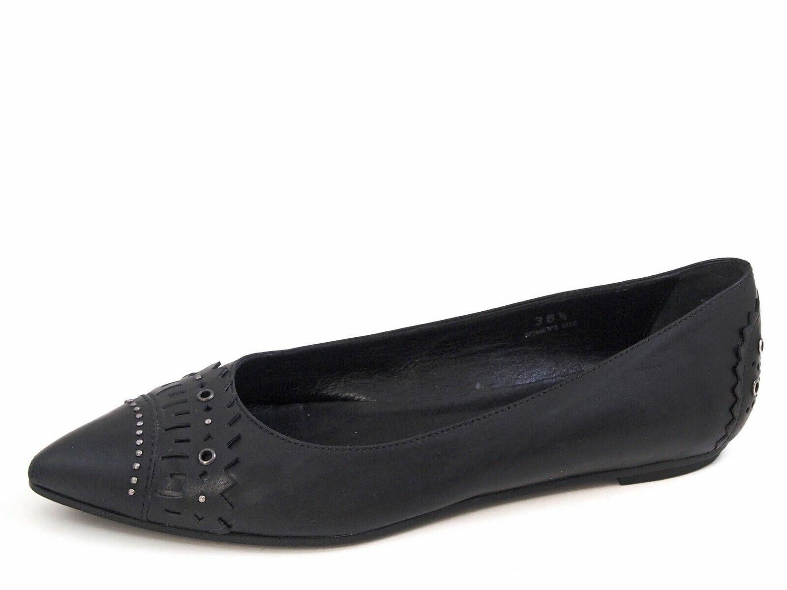 Tod's Tod's Studded Flats Black Leather Womens EU 36.5 US 6.5 $520 Size US 6.5 / IT 36.5 - 2 Thumbnail